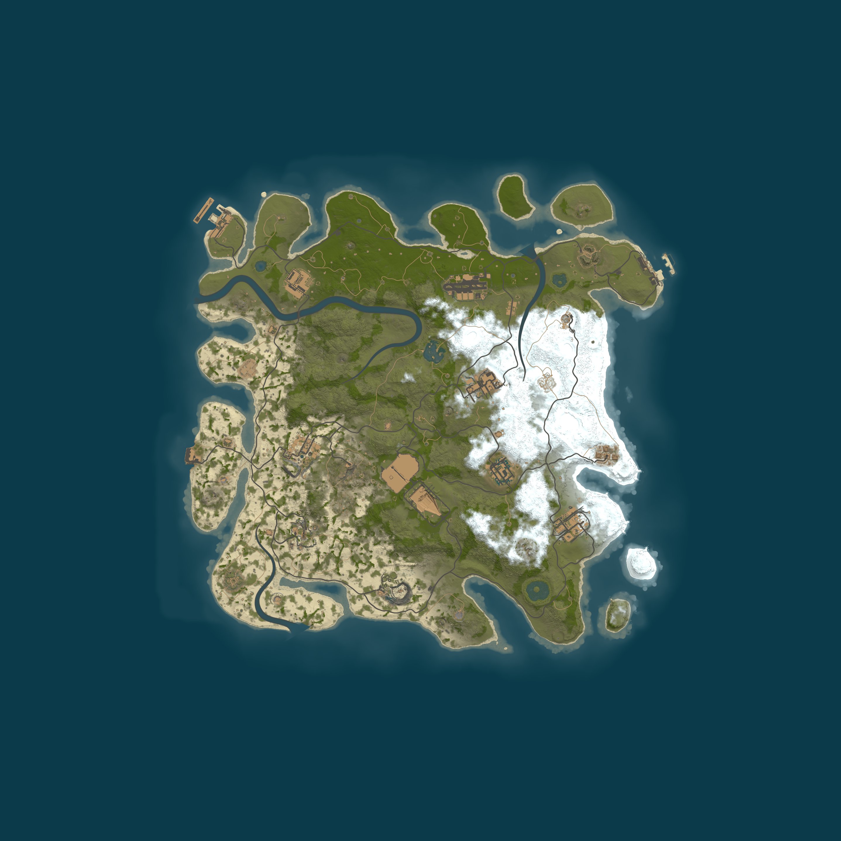 Procedural Map, size 3750, seed 1687687929