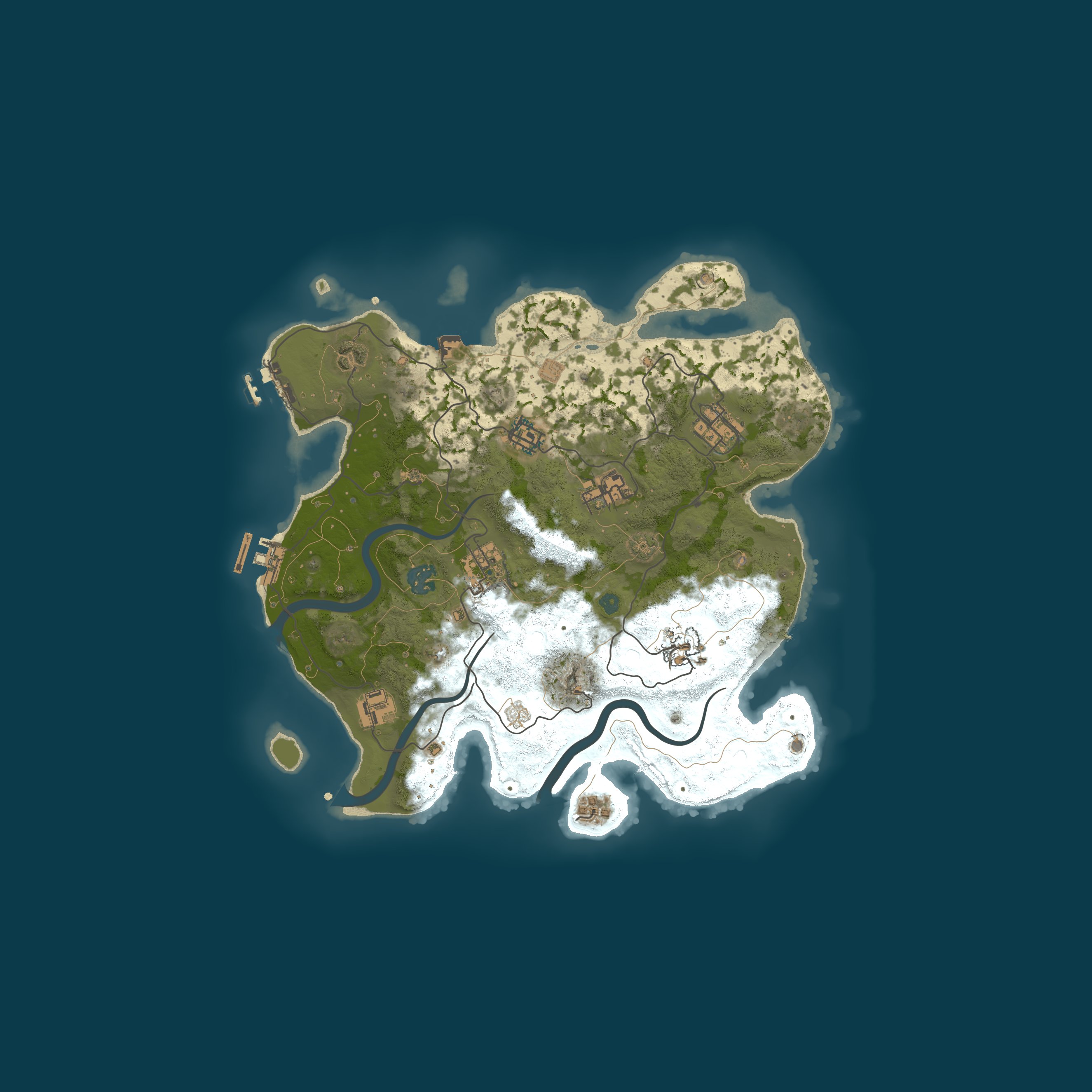 Procedural Map, size 3300, seed 50000