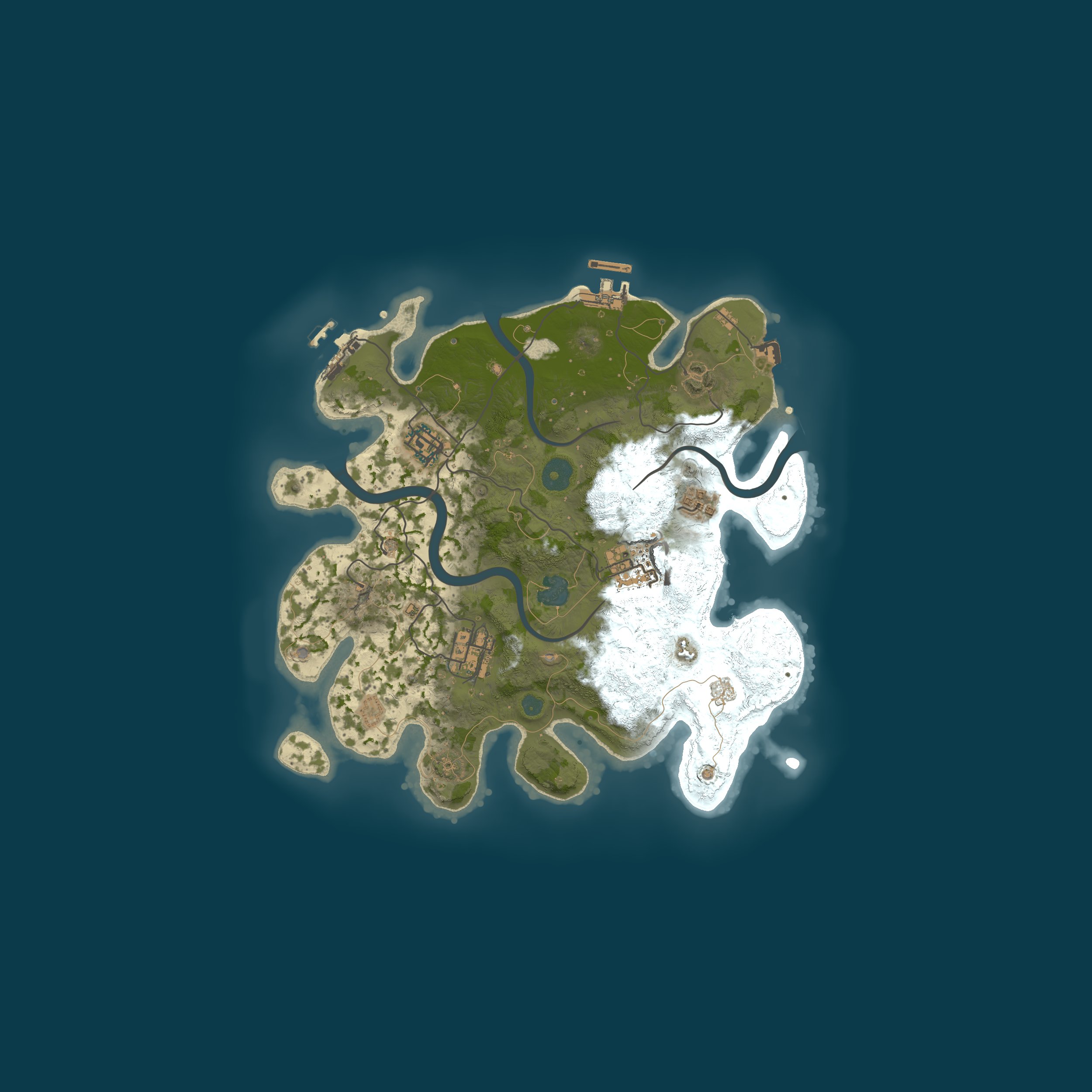 Map for ★ Alpine Haven PvE 2x ★ [RaidableBases | ZLevels | Bots]