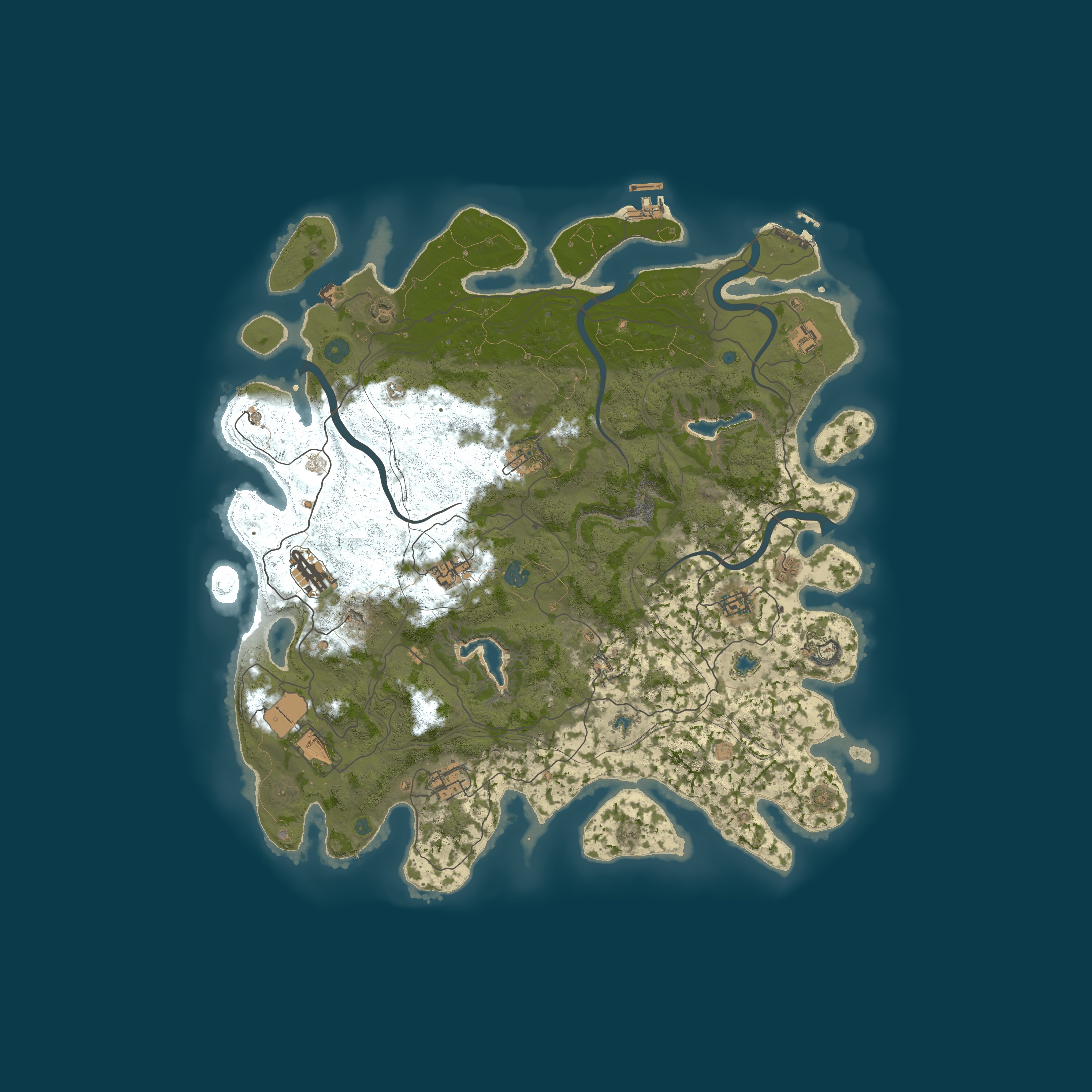 Procedural Map, size 4500, seed 10240106