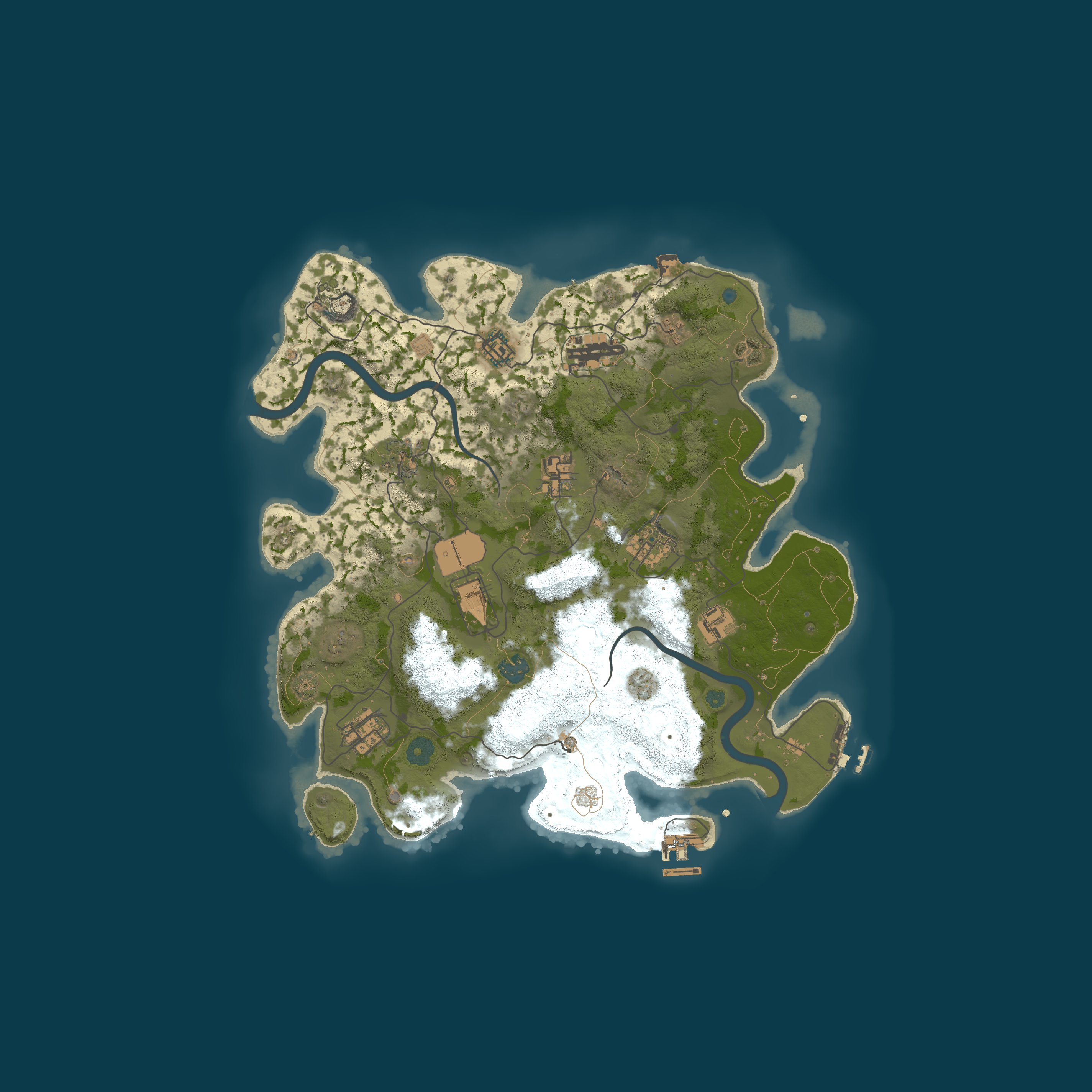 Procedural Map, size 3700, seed 643789132