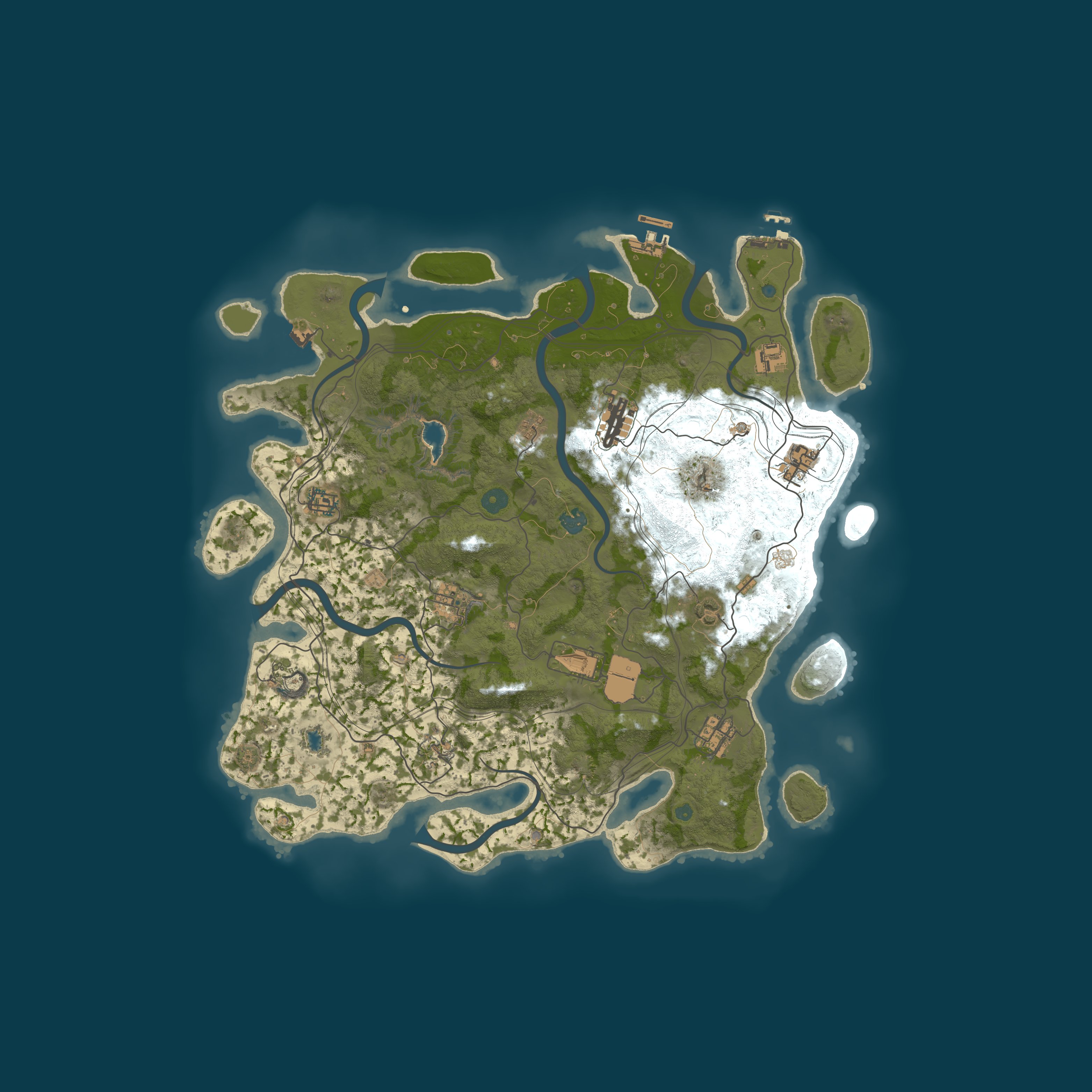 Procedural Map, size 4250, seed 74631175