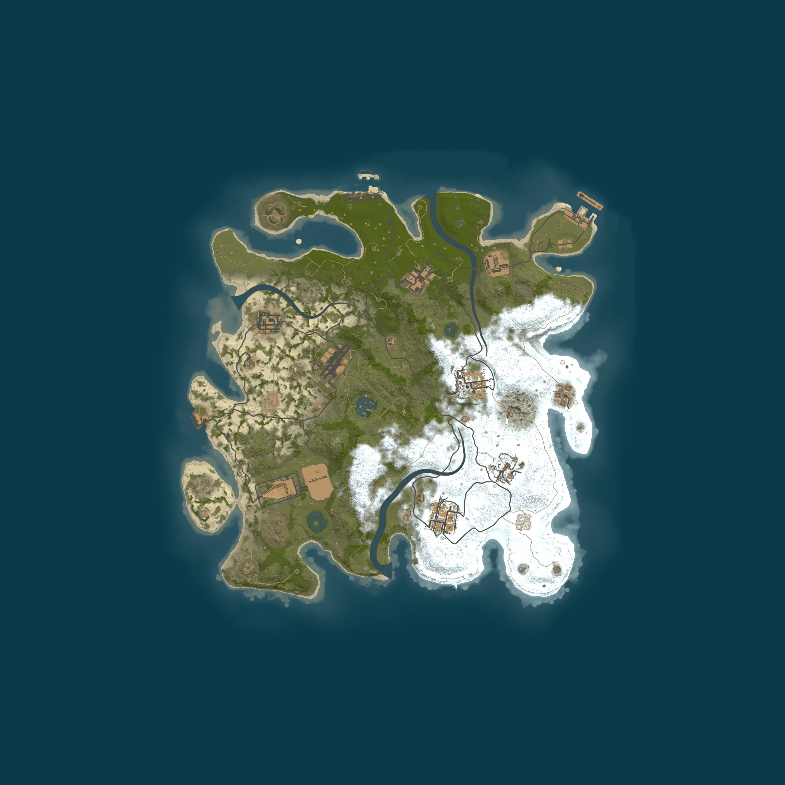 Map for RAVE RUST • X50 | MAX 5 | SKINS | NOBPs | LOOT+ | KITs | FPS+