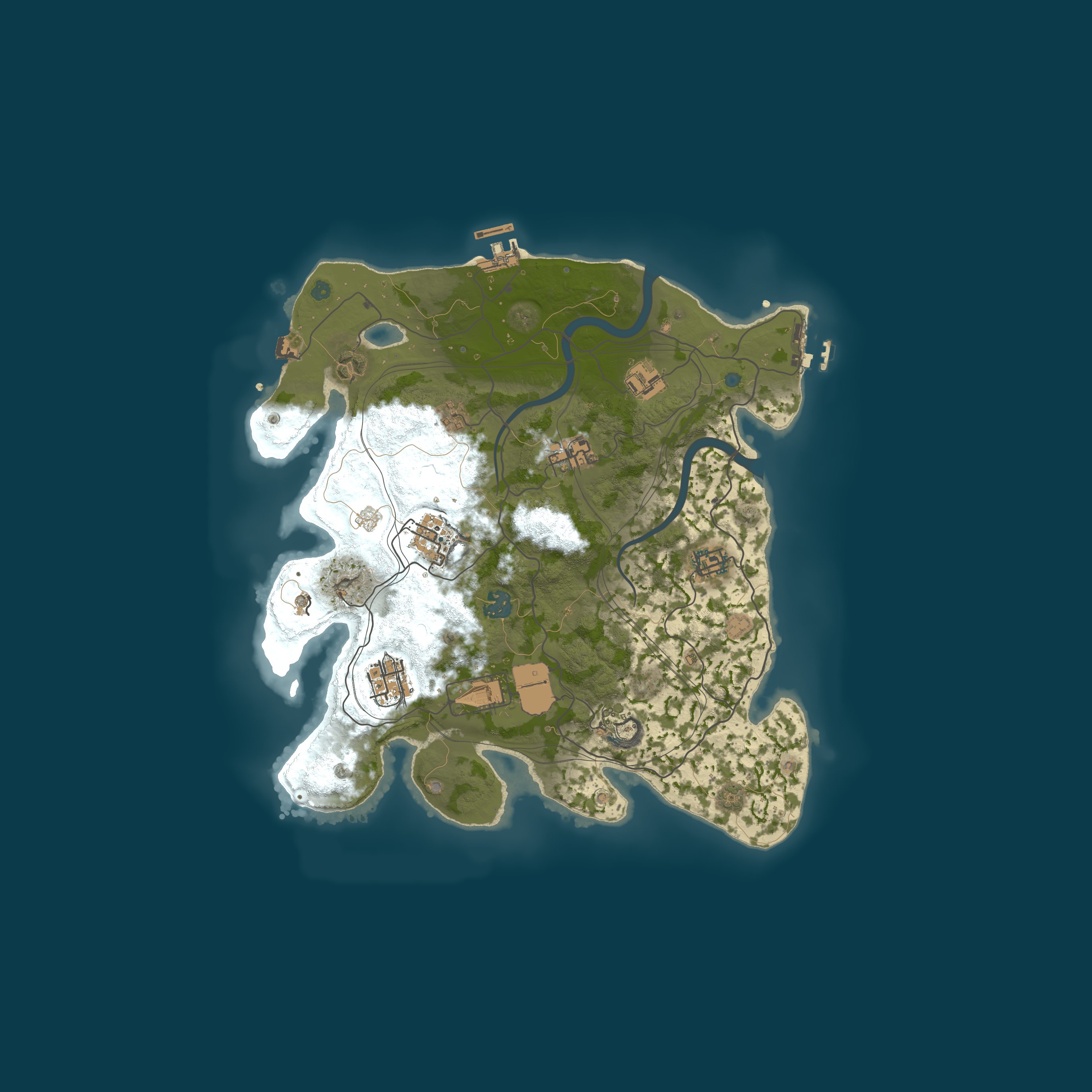 Custom Map, size 3500, seed 1337