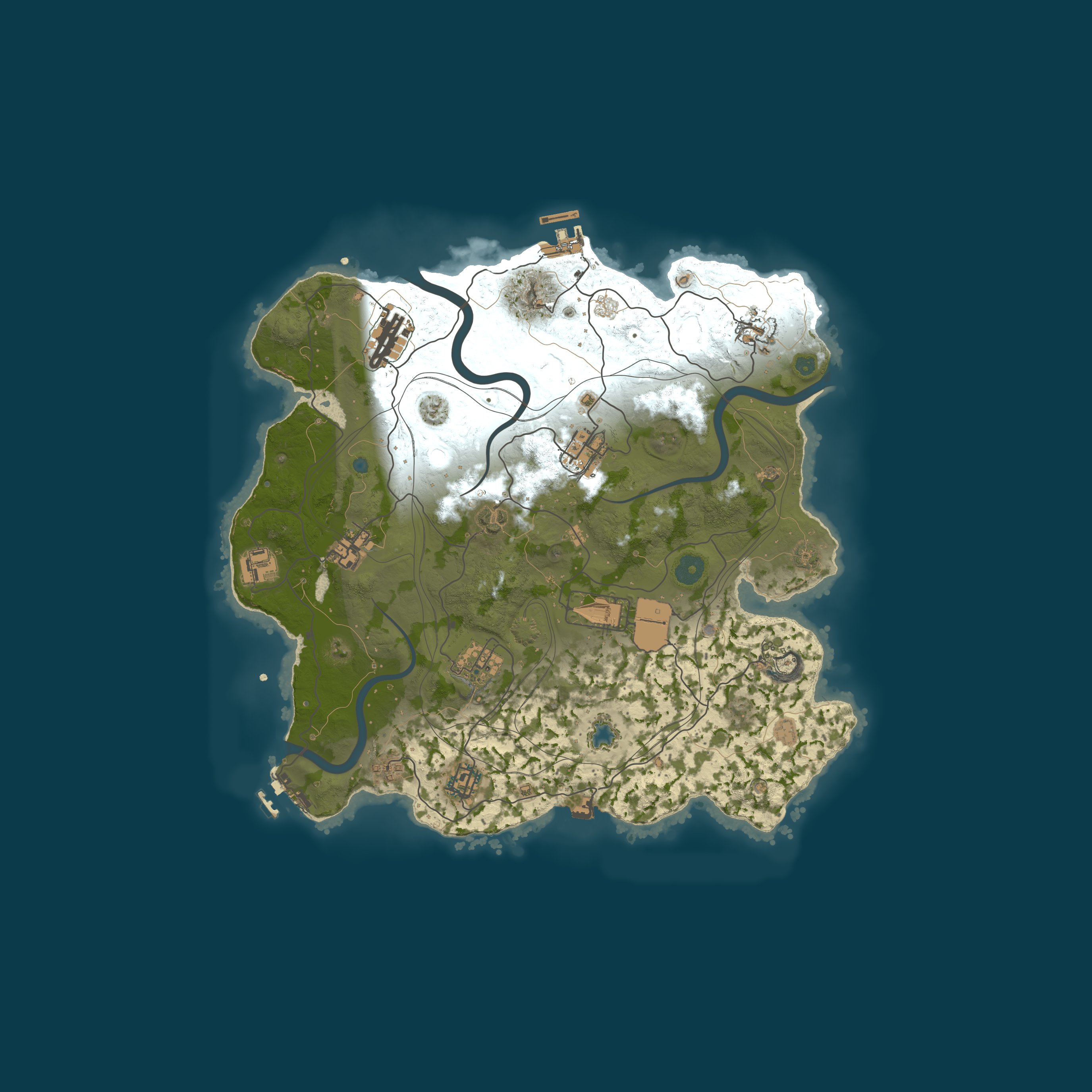 Custom Map, size 3500, seed 1337