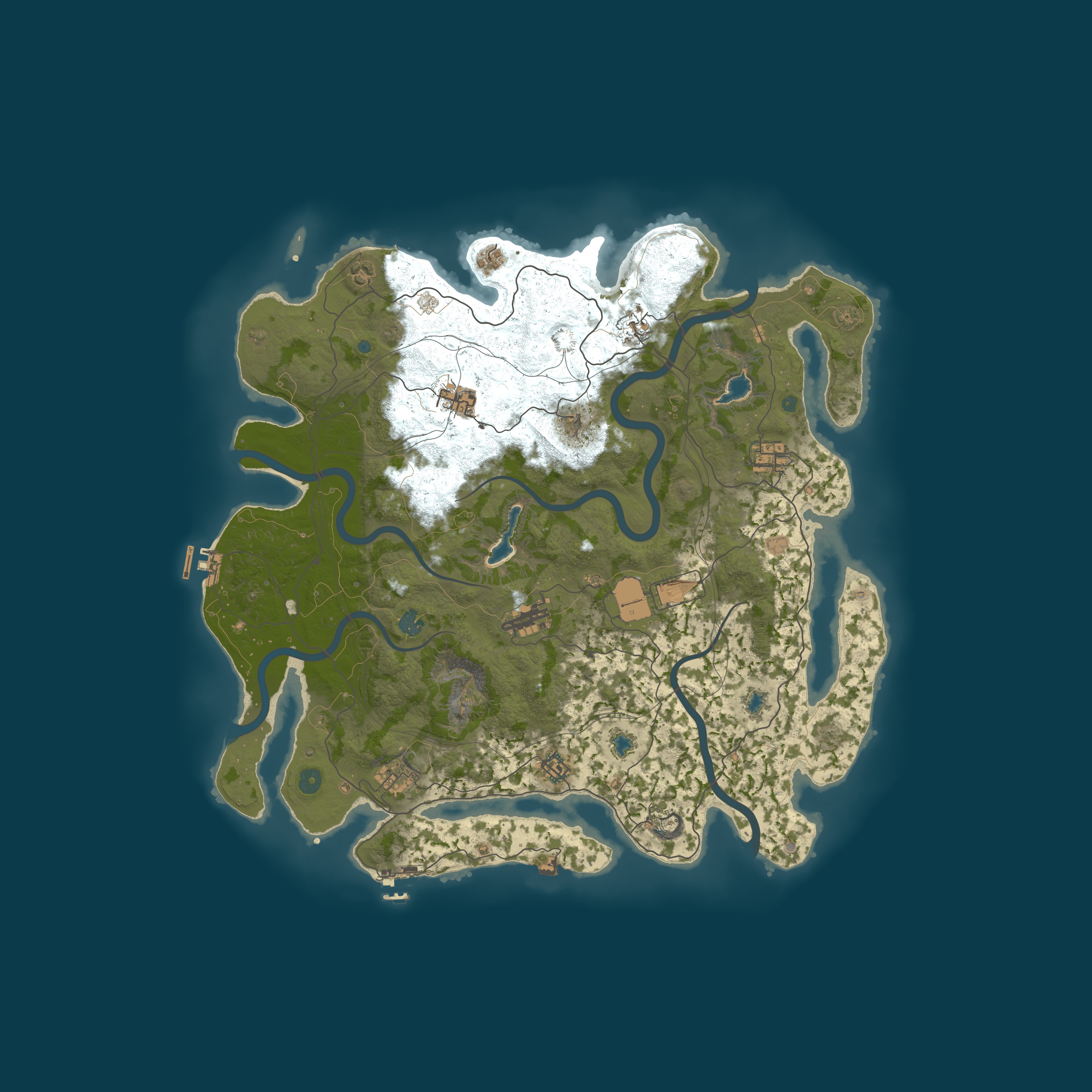 Map for Ironville Junction PVE Raidable Bases Convoy
