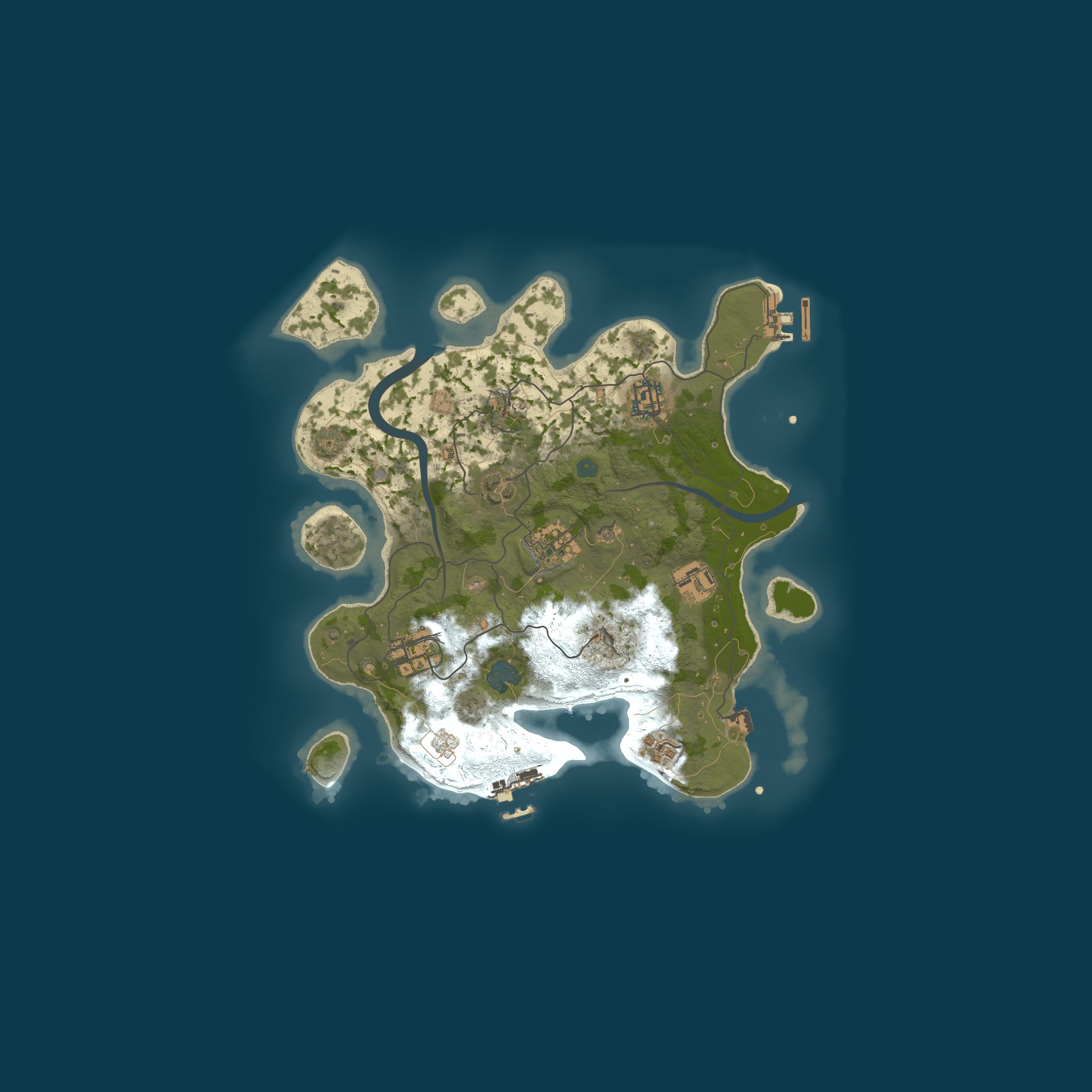 Procedural Map, size 3000, seed 1683780478
