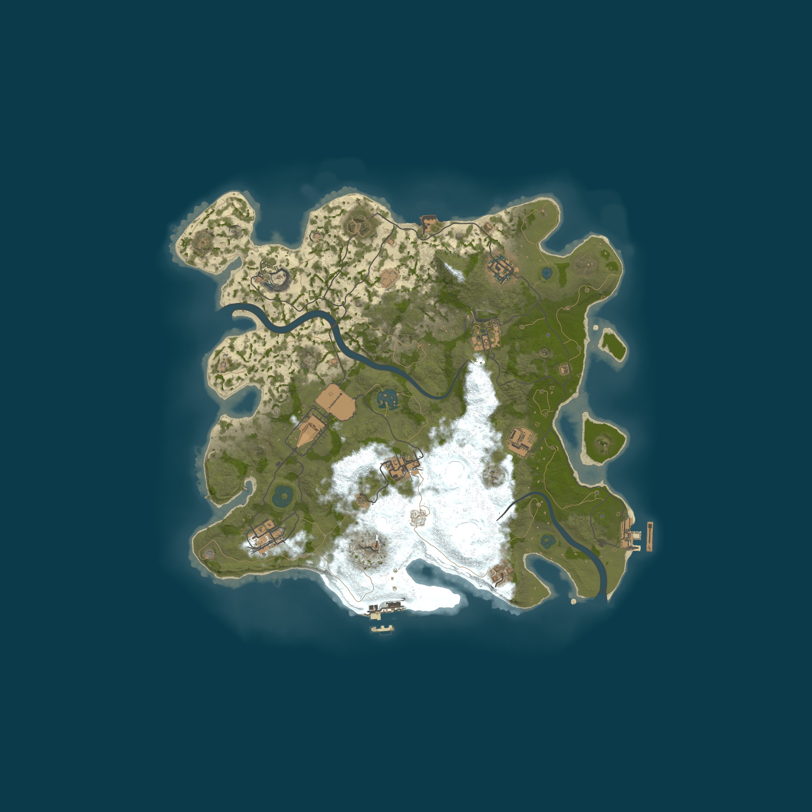 Procedural Map, size 3500, seed 998877