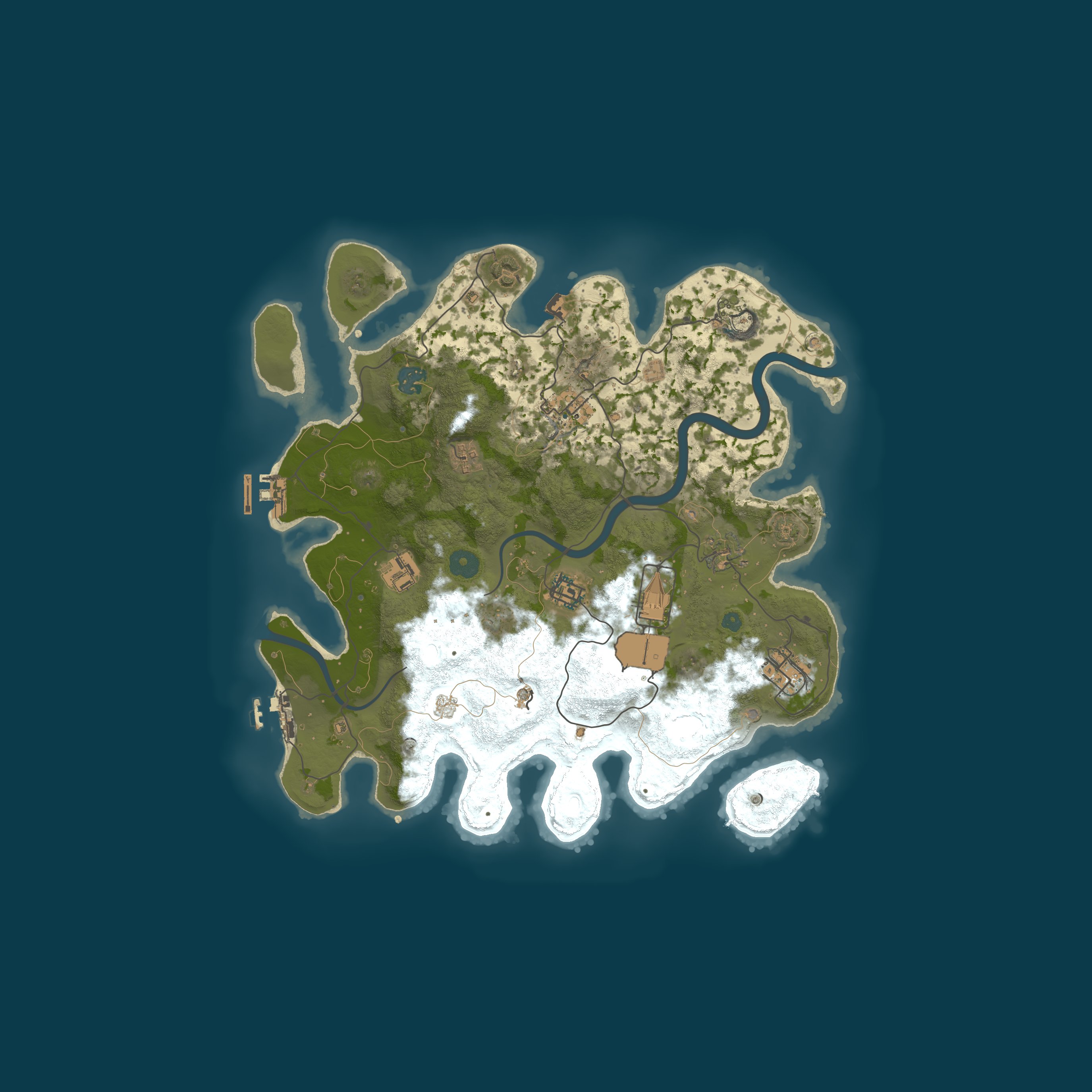 Procedural Map, size 3500, seed 1144221819