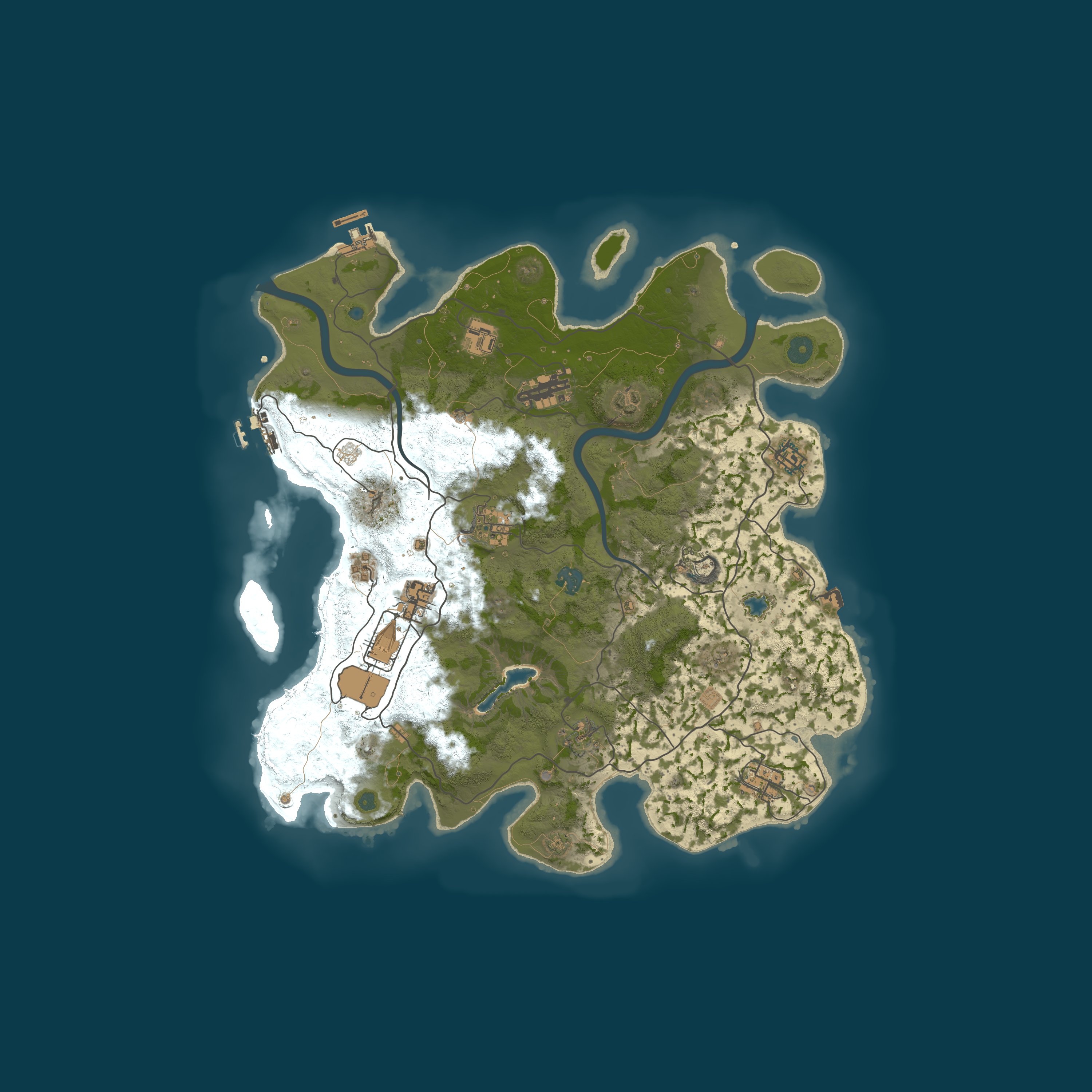 Map for TERMINUS - End of Making | Loot-Only Survival | PvE/PvP Zones