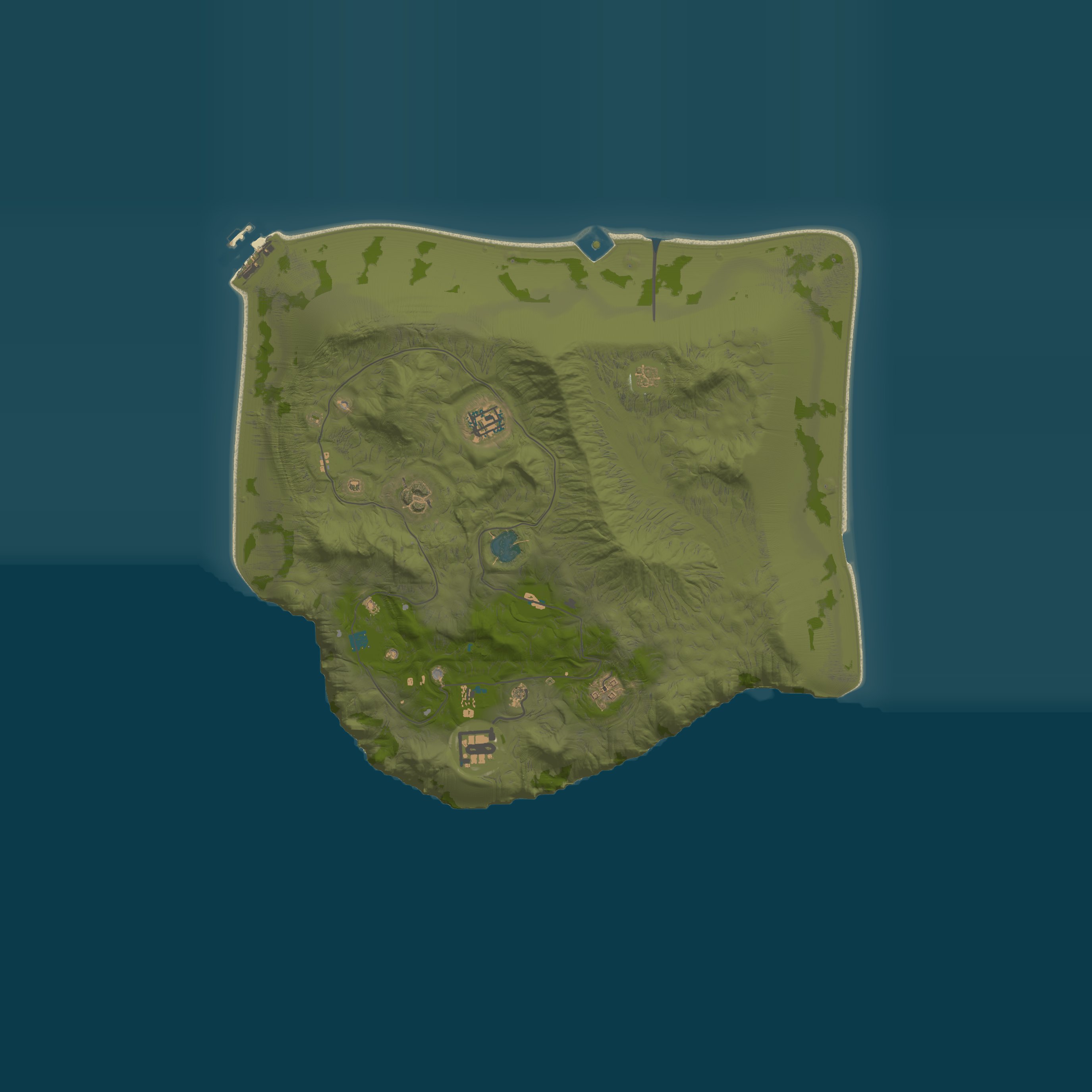 Custom Map, size 3500, seed 2102980278