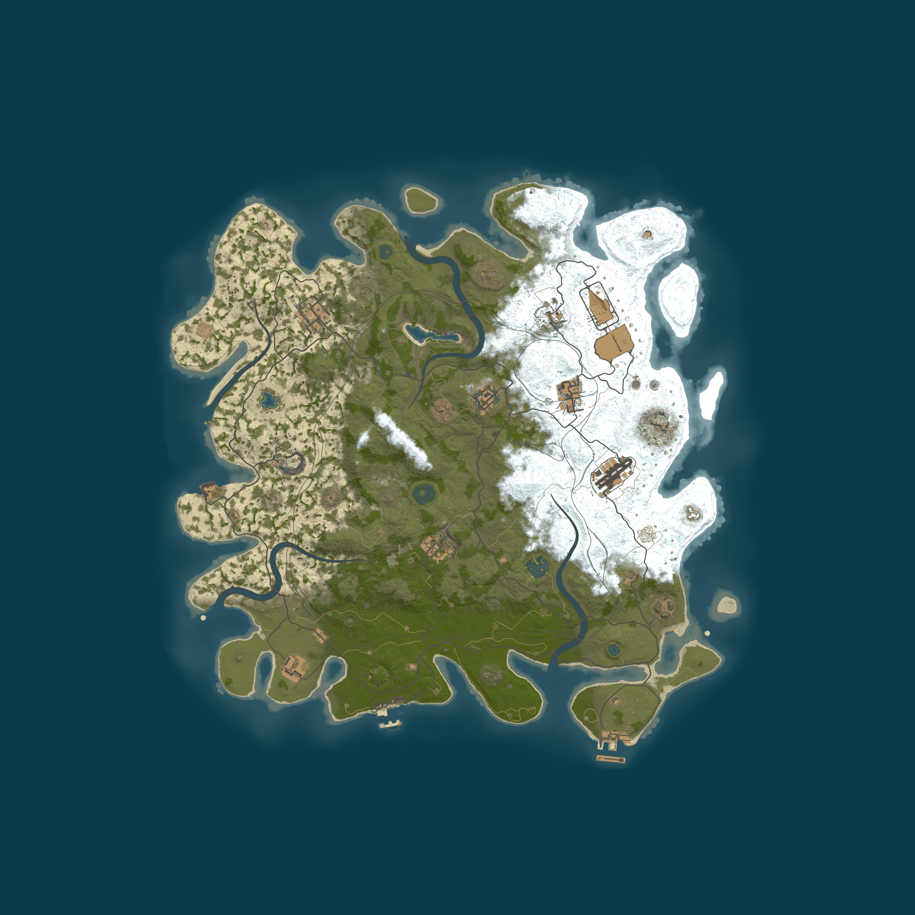 Procedural Map, size 4300, seed 10001