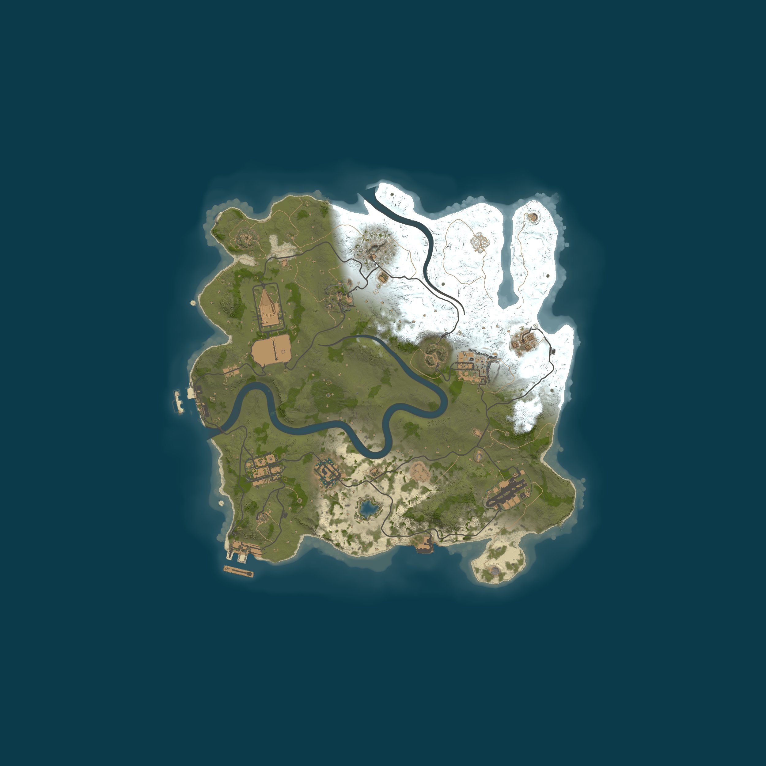 Map for 2XRust.com | 2x solo • Fidays • No BP Wipes • Low Upkeep 