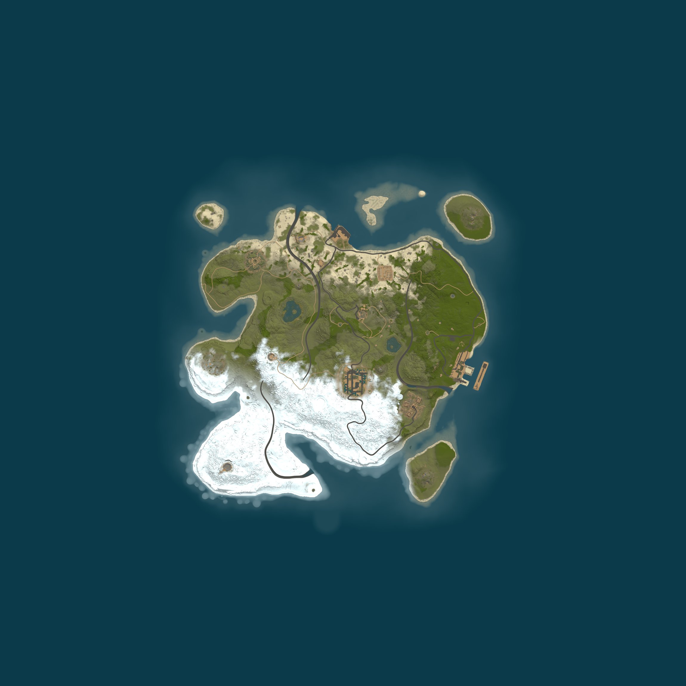Custom Map, size 2600, seed 85685554