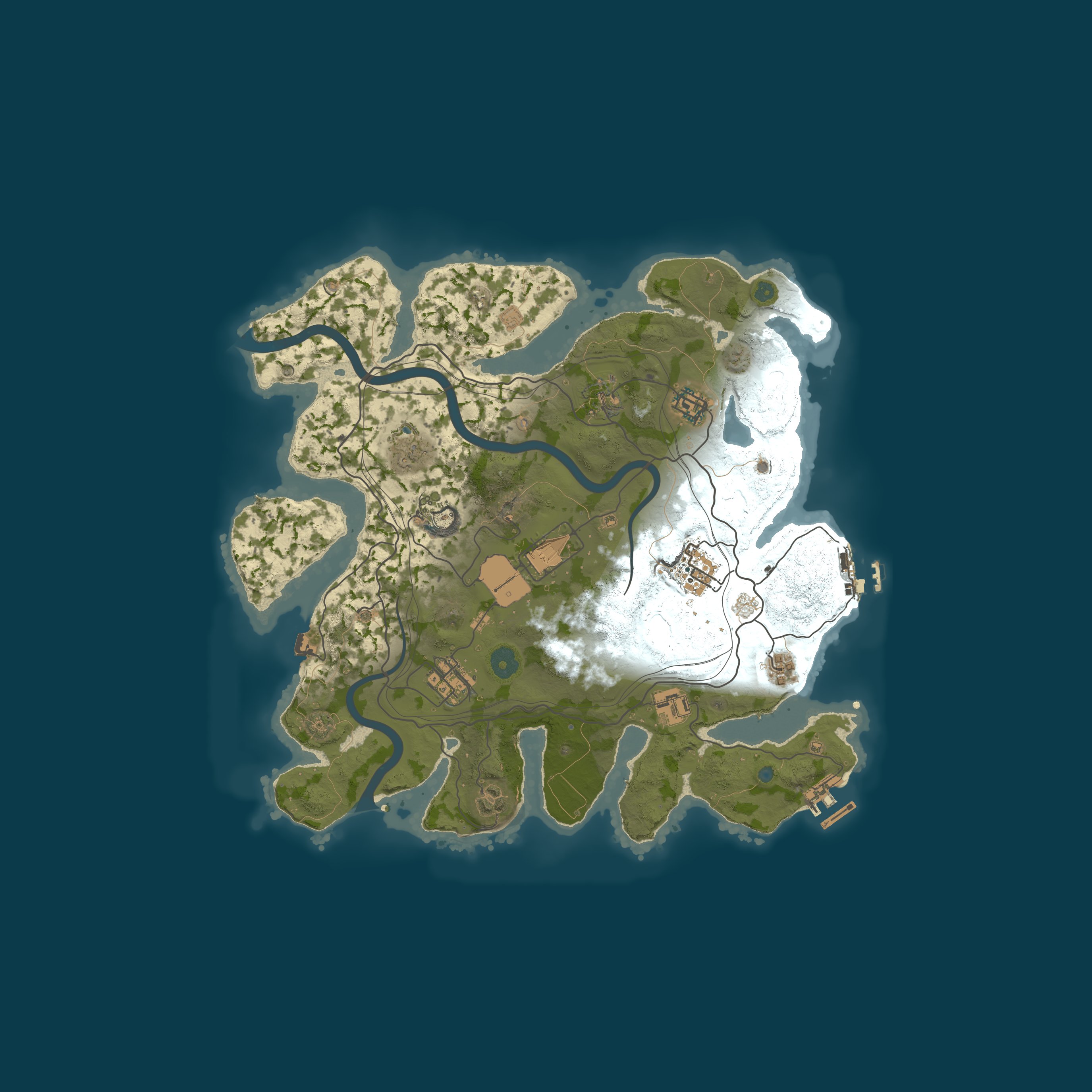 Custom Map, size 3500, seed 1337