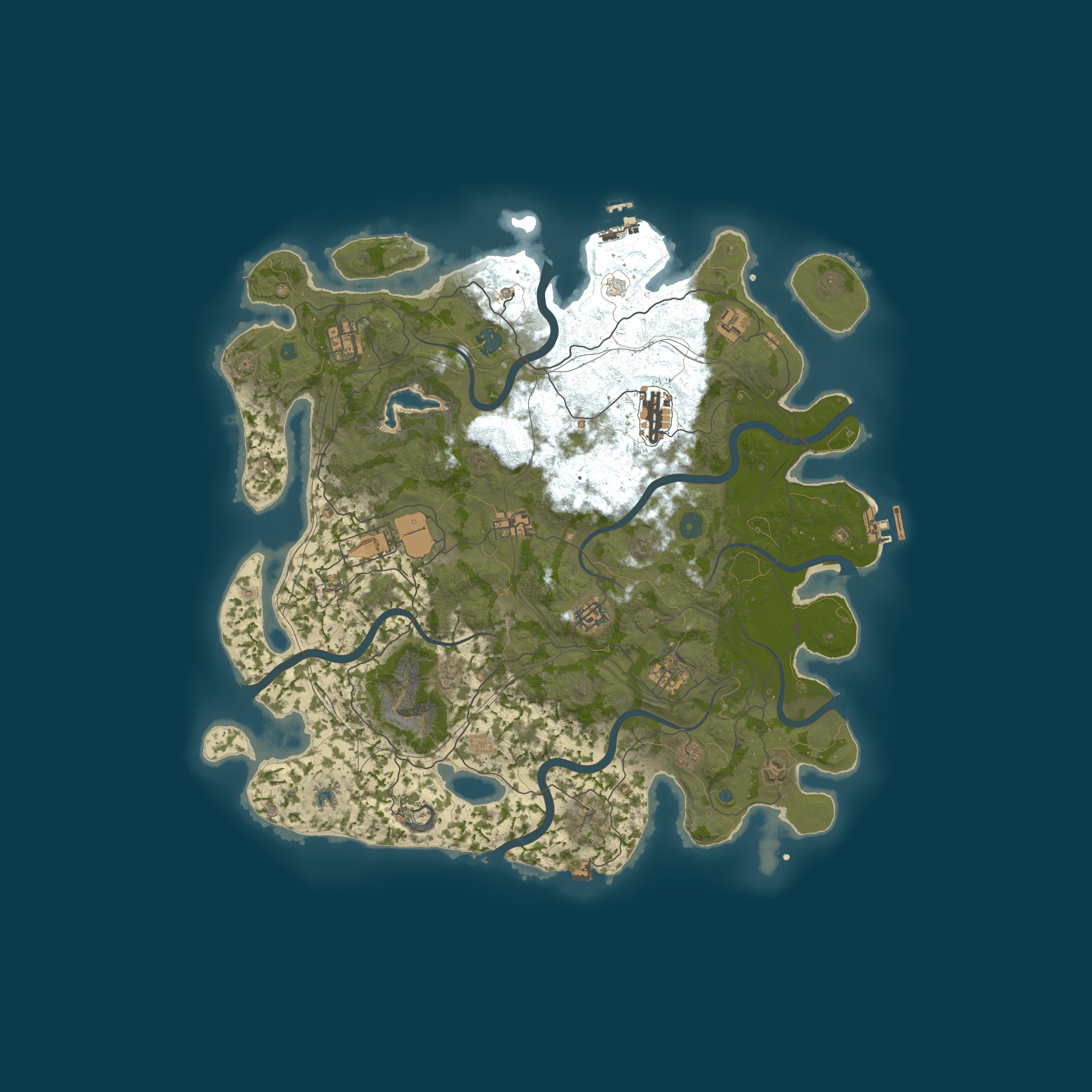 Map for Rust and Chill | 2X Monthly PVE/PVP | TP | Skinner