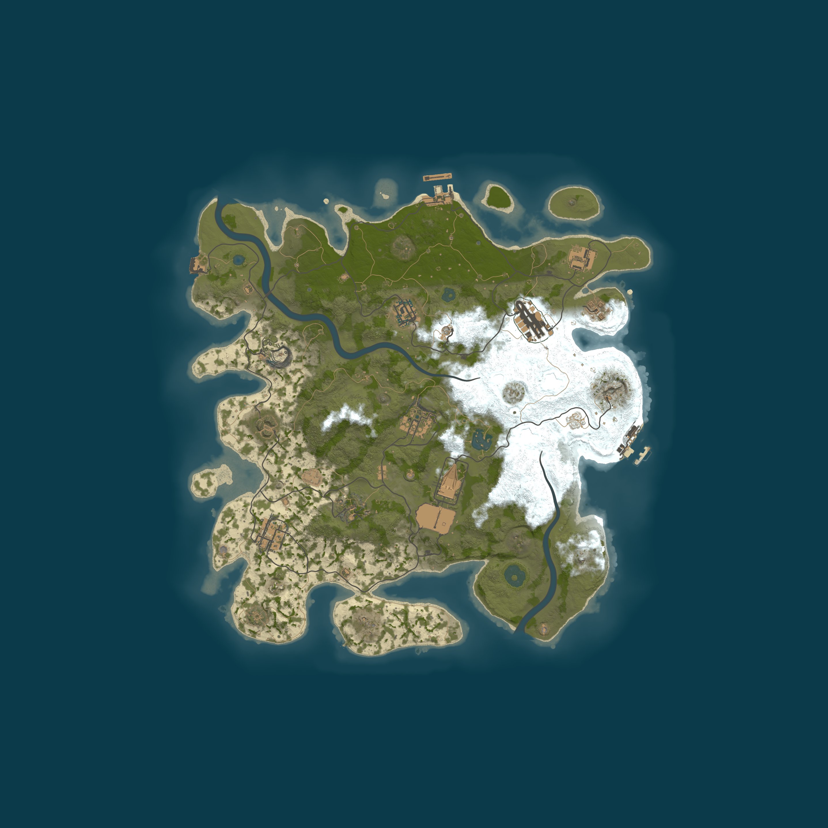 Procedural Map, size 3750, seed 314923409