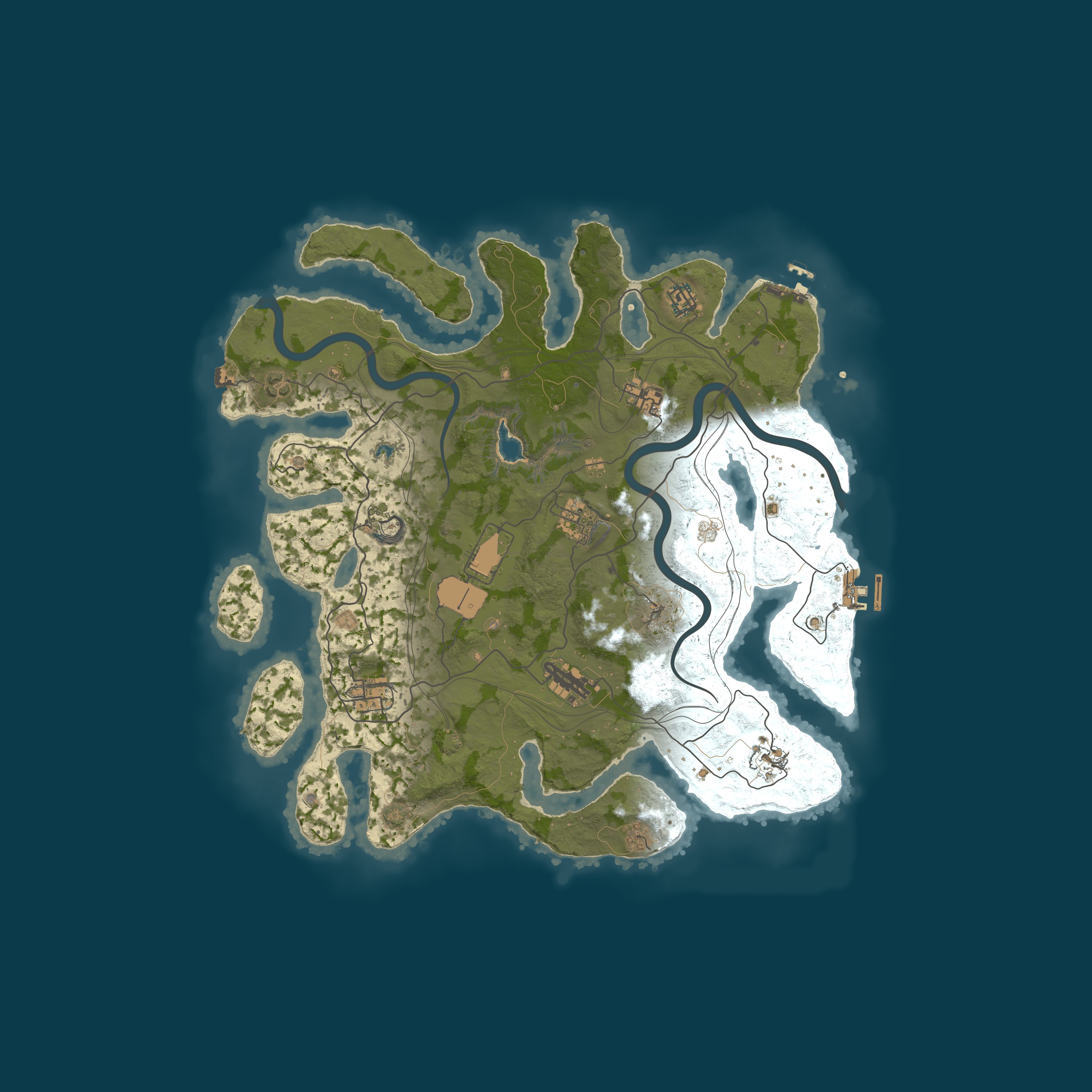 Map for Heterika PvE 3/19 |2weekBPs|Zombies|RaidBases|Bradleys