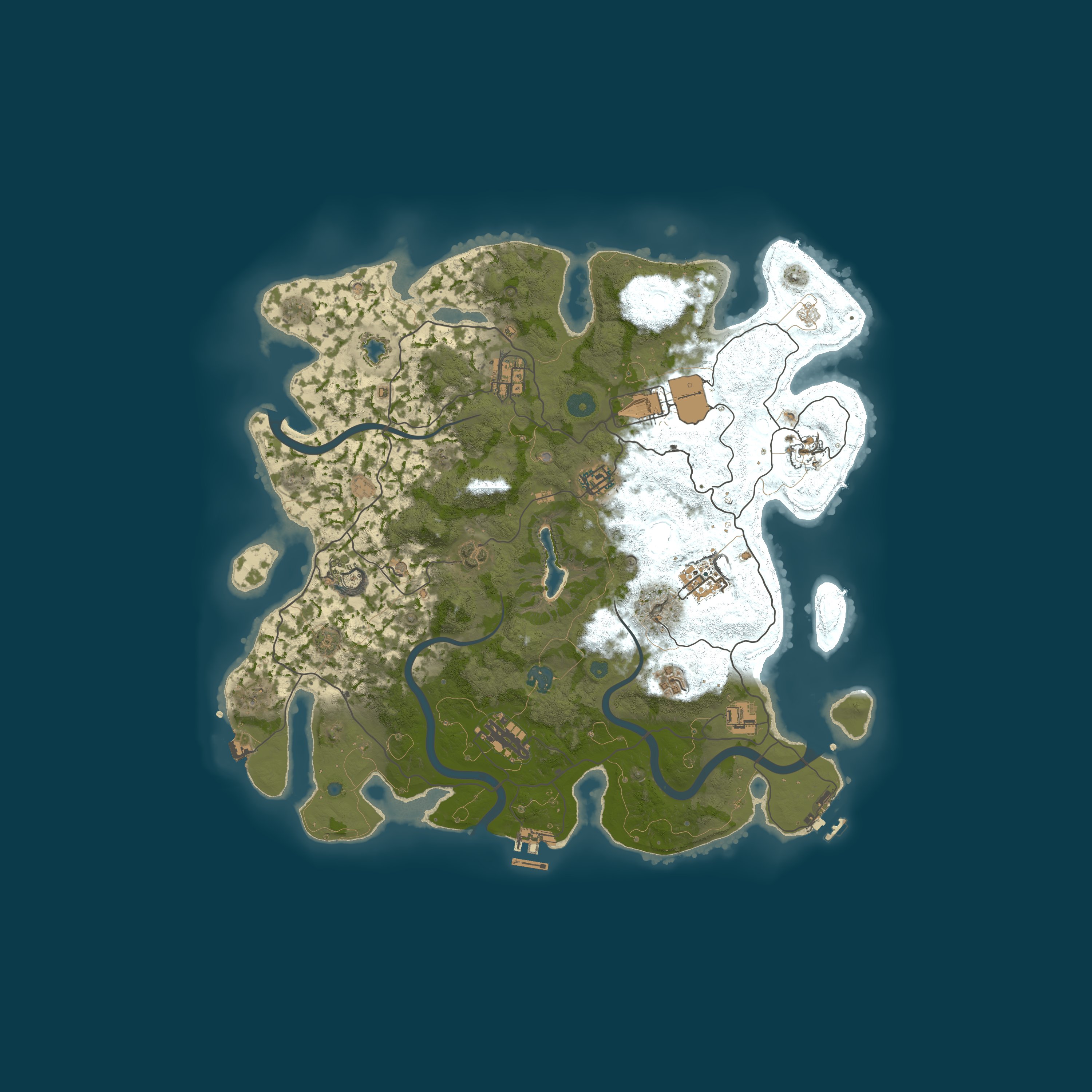 Procedural Map, size 4000, seed 1678986644