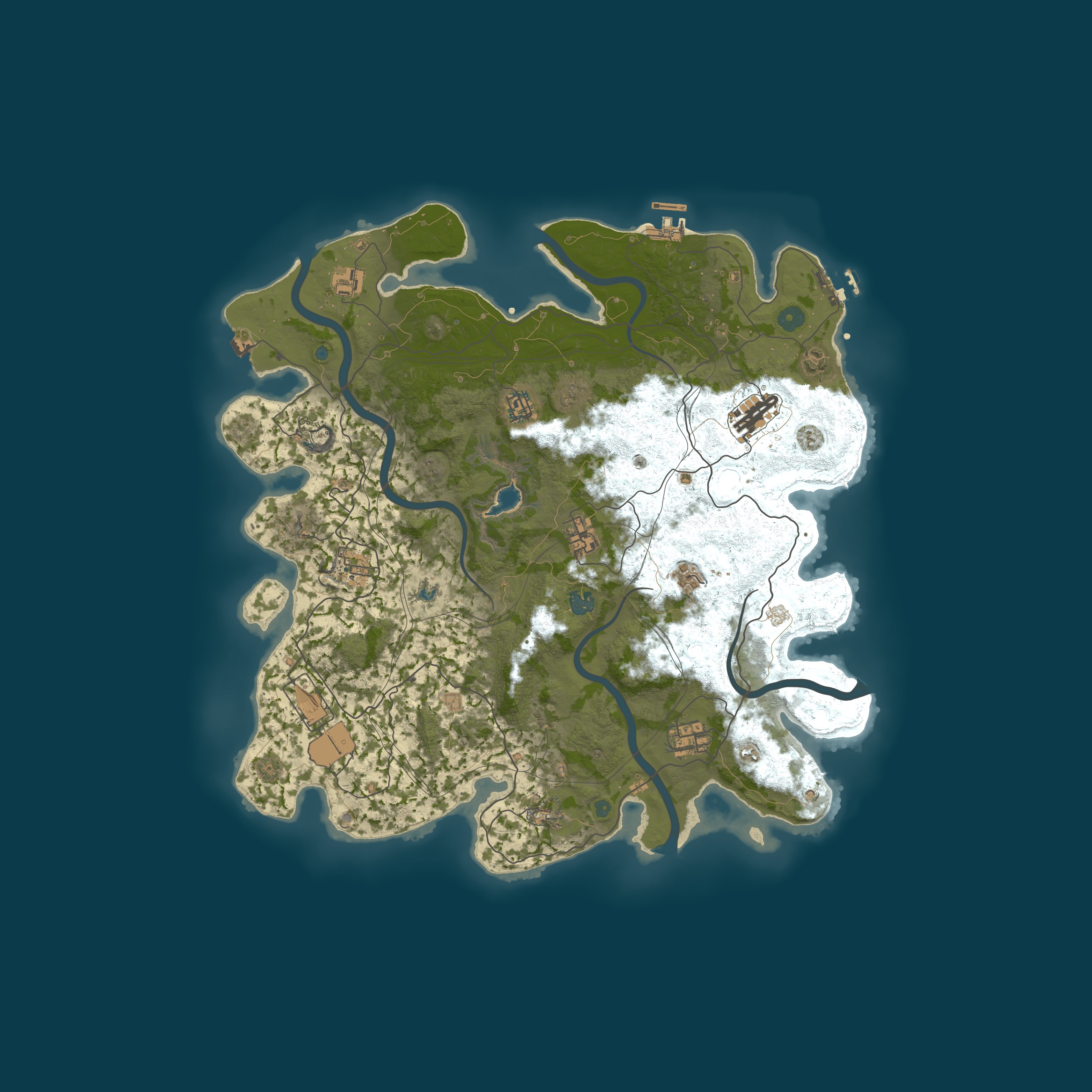 Procedural Map, size 4250, seed 357592799