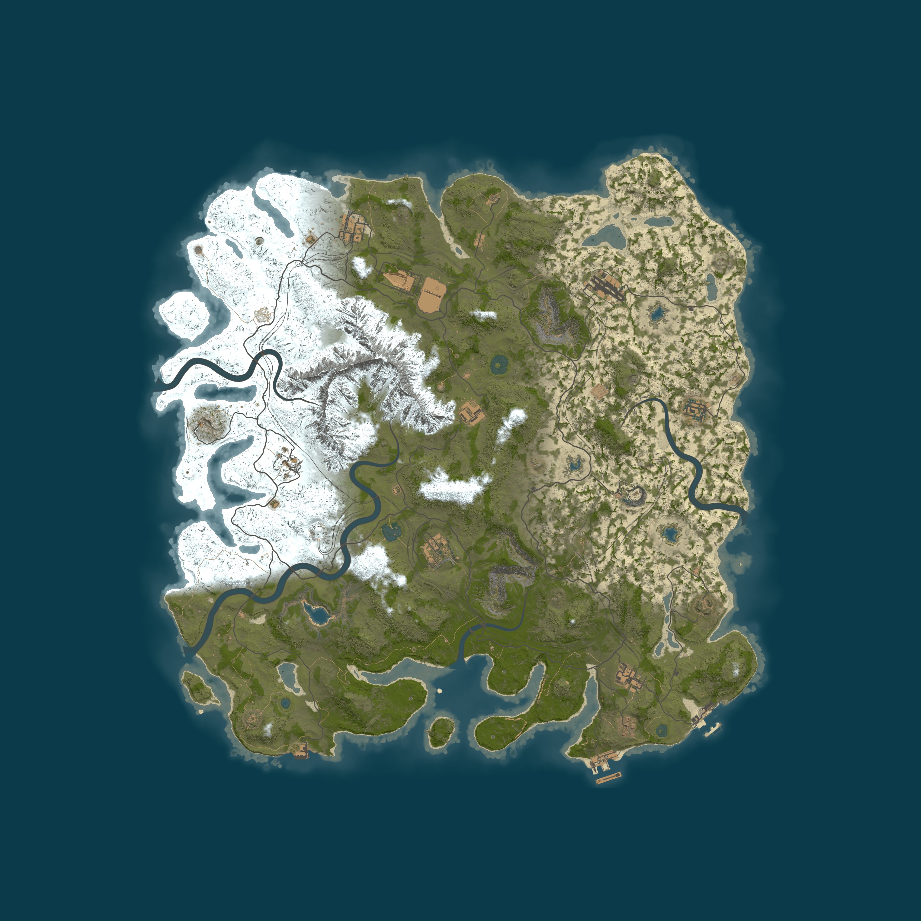 Map for Rust4Noobs | PvE | Softcore | 25% Upkeep | Monthly | No BP Wipe