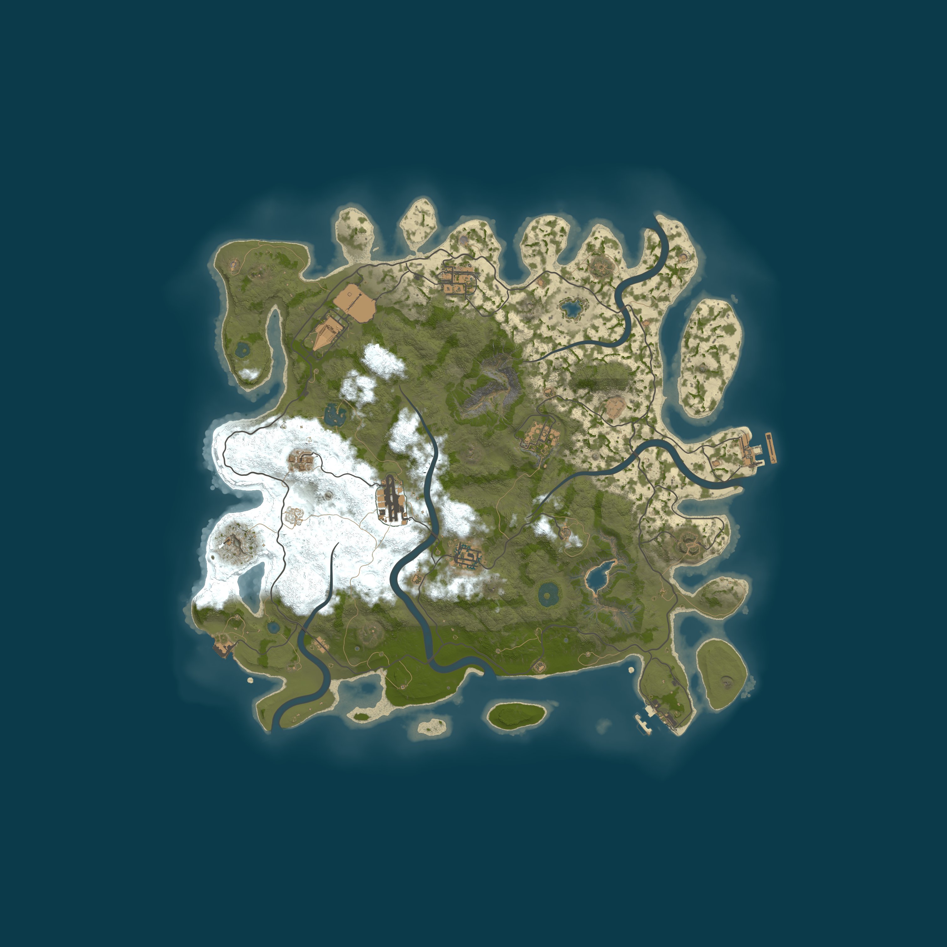 Map for Rust Survive|Raidable Bases|75% Upkeep