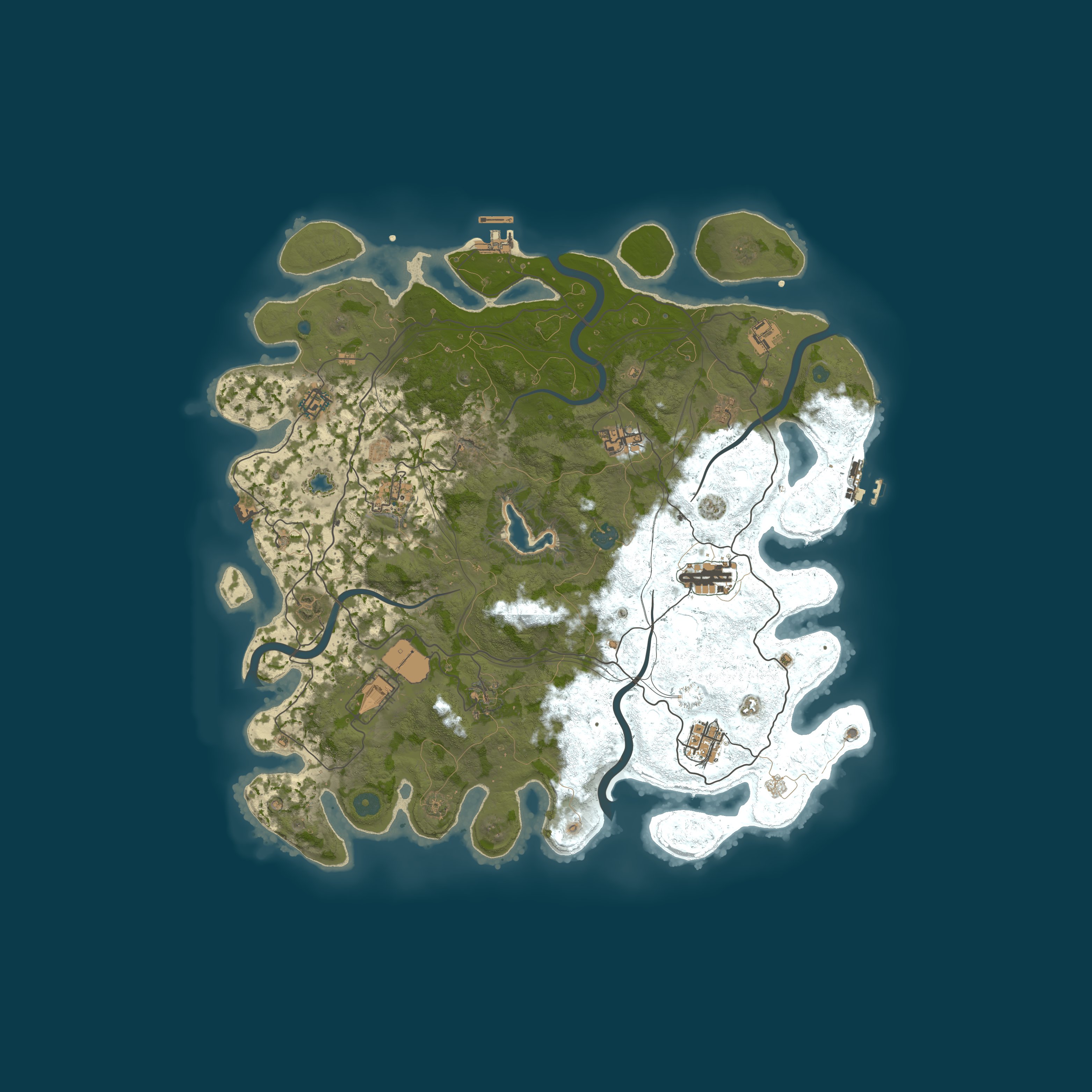 Map for RustyOG PvE+ | Relaxed PvE • Skills • Zombies • Events
