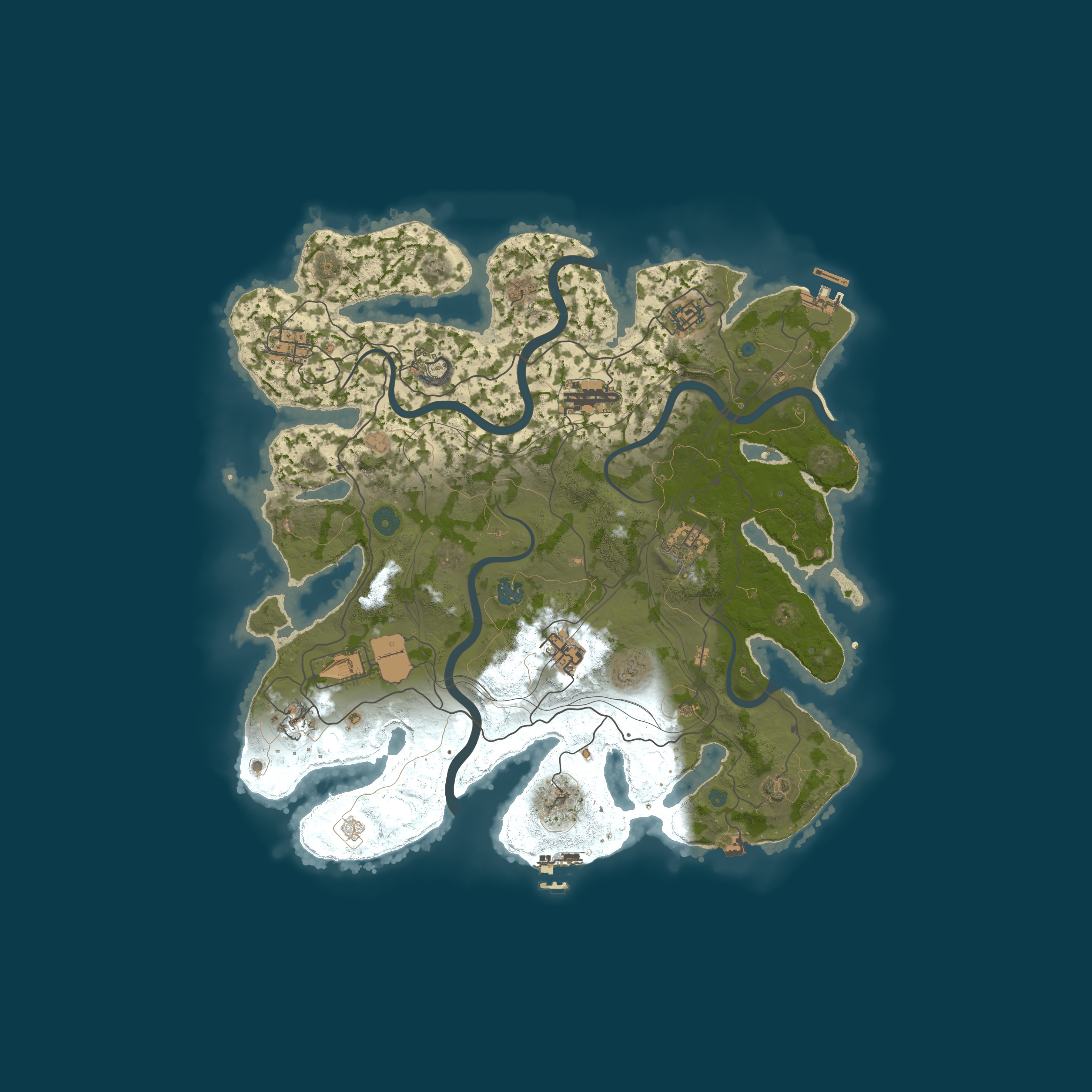 Map for RustAria#3 [Классика PVE/ МИРНЫЙ / SKINDROPS]