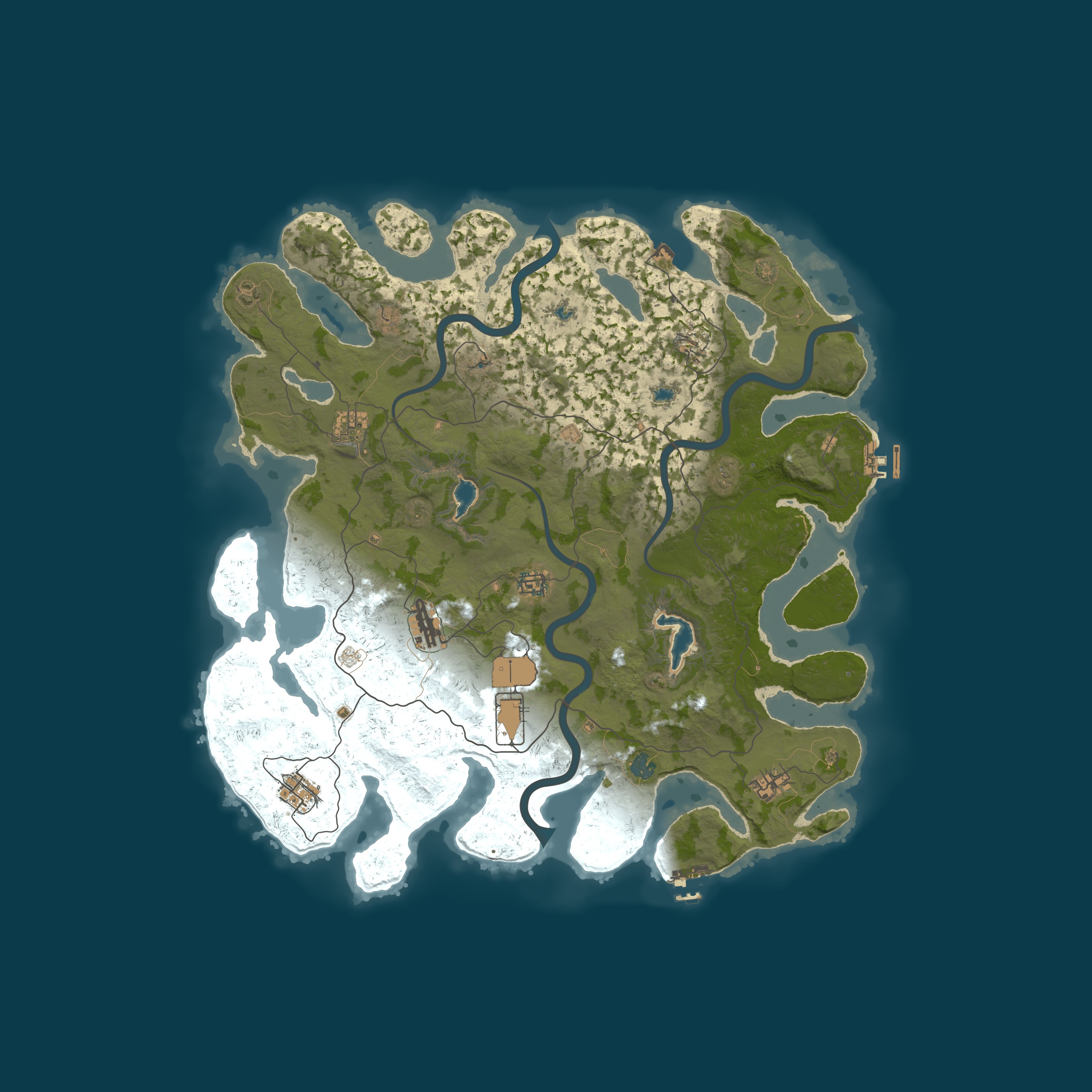 Map for PvE Rust-Z  {MOD}  х1-х5  Мирный/Quest/Zombie