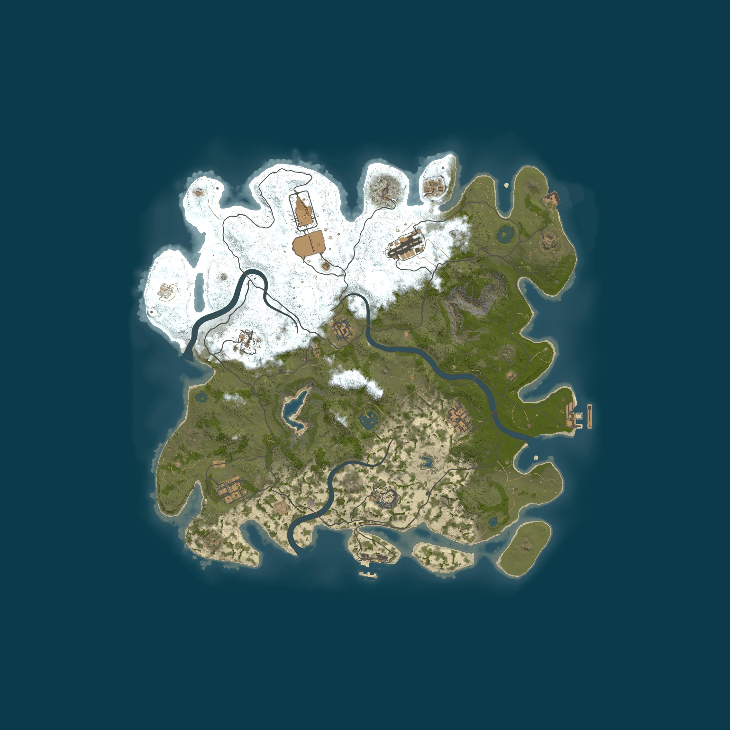 Map for DE Rustfreunde - Events | PvPvE | Zombies | RaidableBase und me