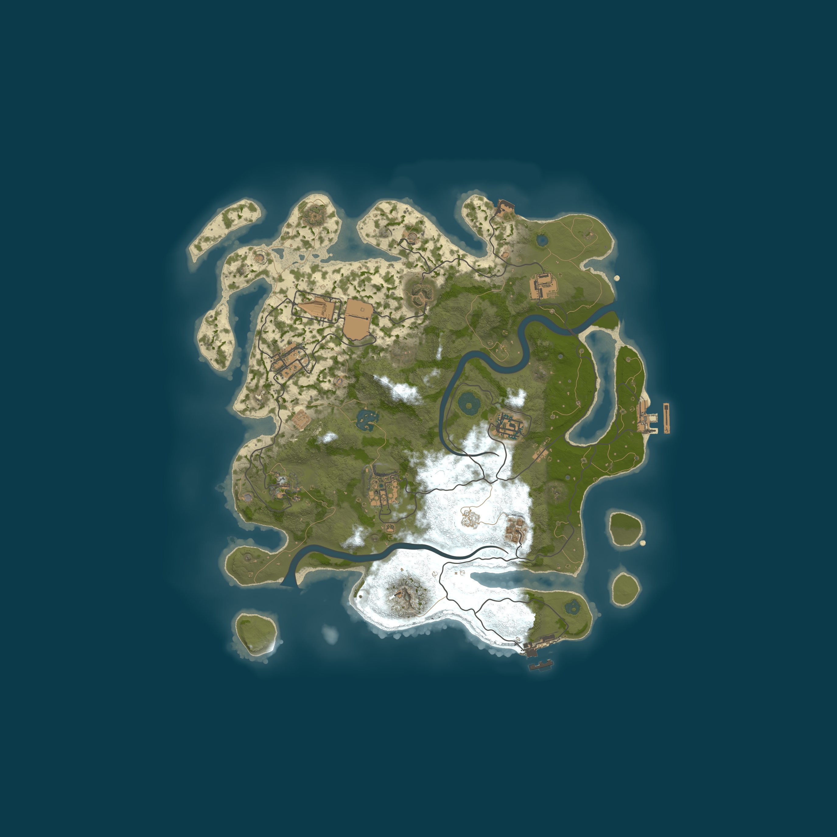 Outland Rust X100|CLANS|KITS|TP|BLOODY|DUEL| WIPE 12.10 — Mapa procedural 3500, seed 3523