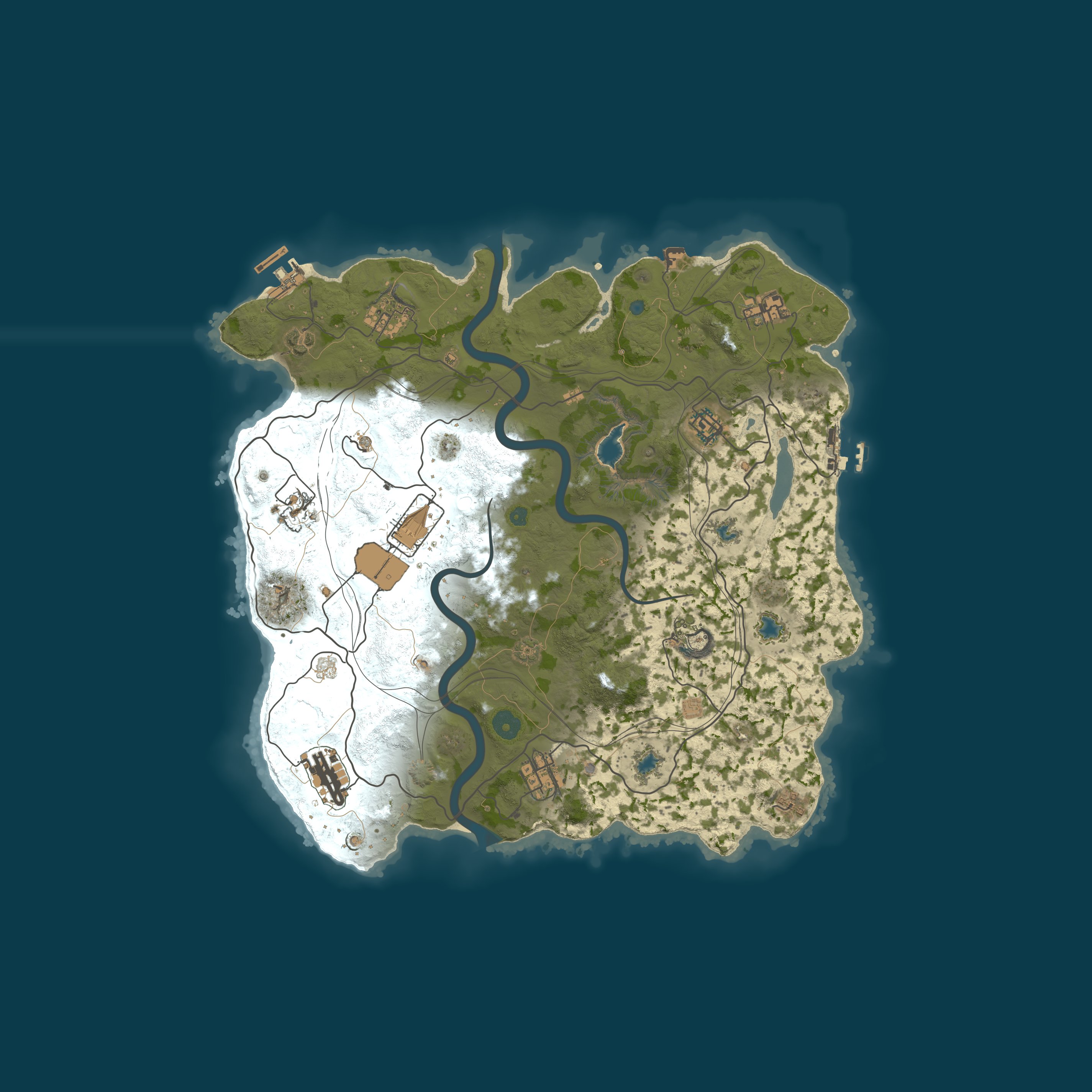 Map for PVE AQRUX RUST | X5 | SKILLS | QUEST | RAIDBASE | 07.05