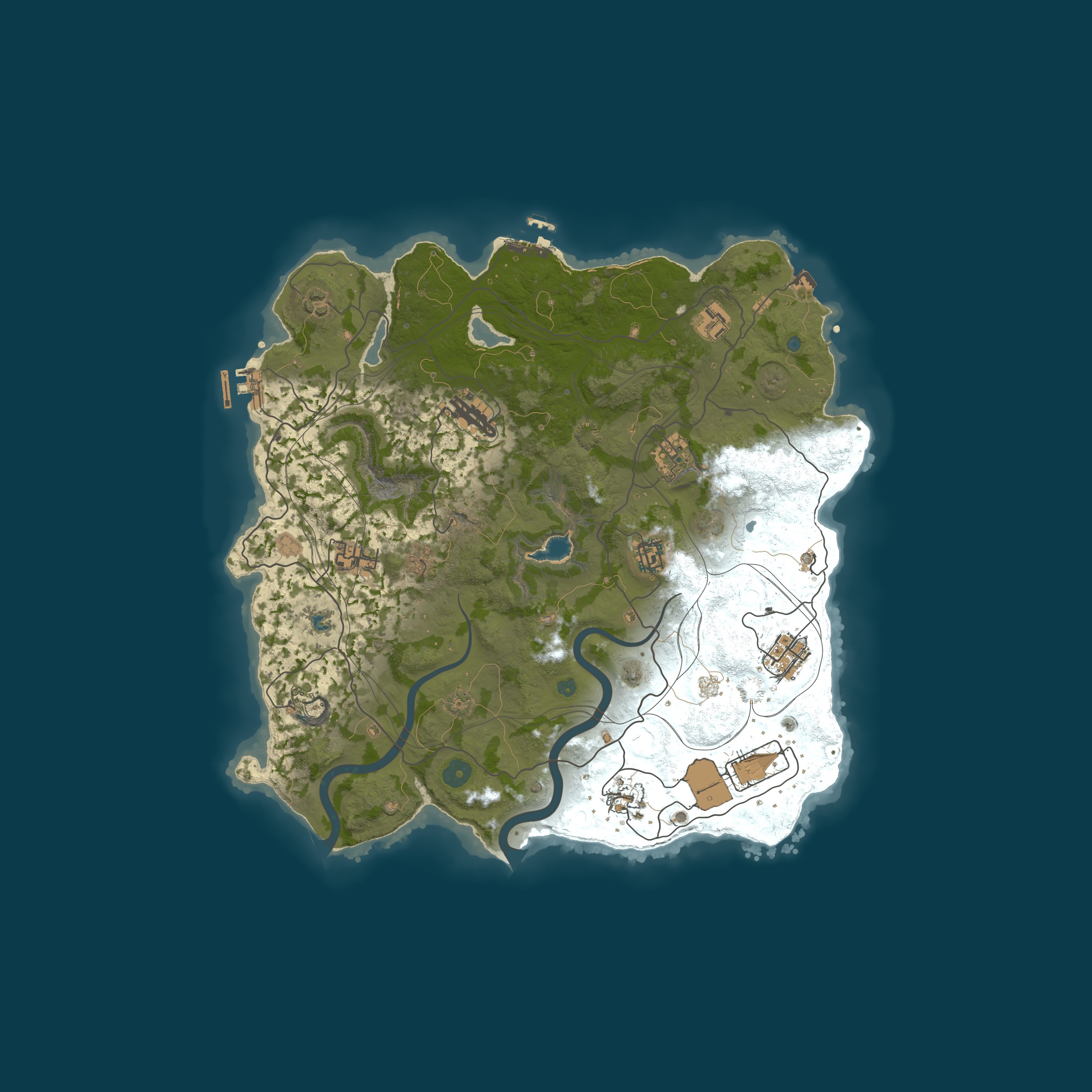 Rustafied Custom Map, size 3750, seed 1334294891