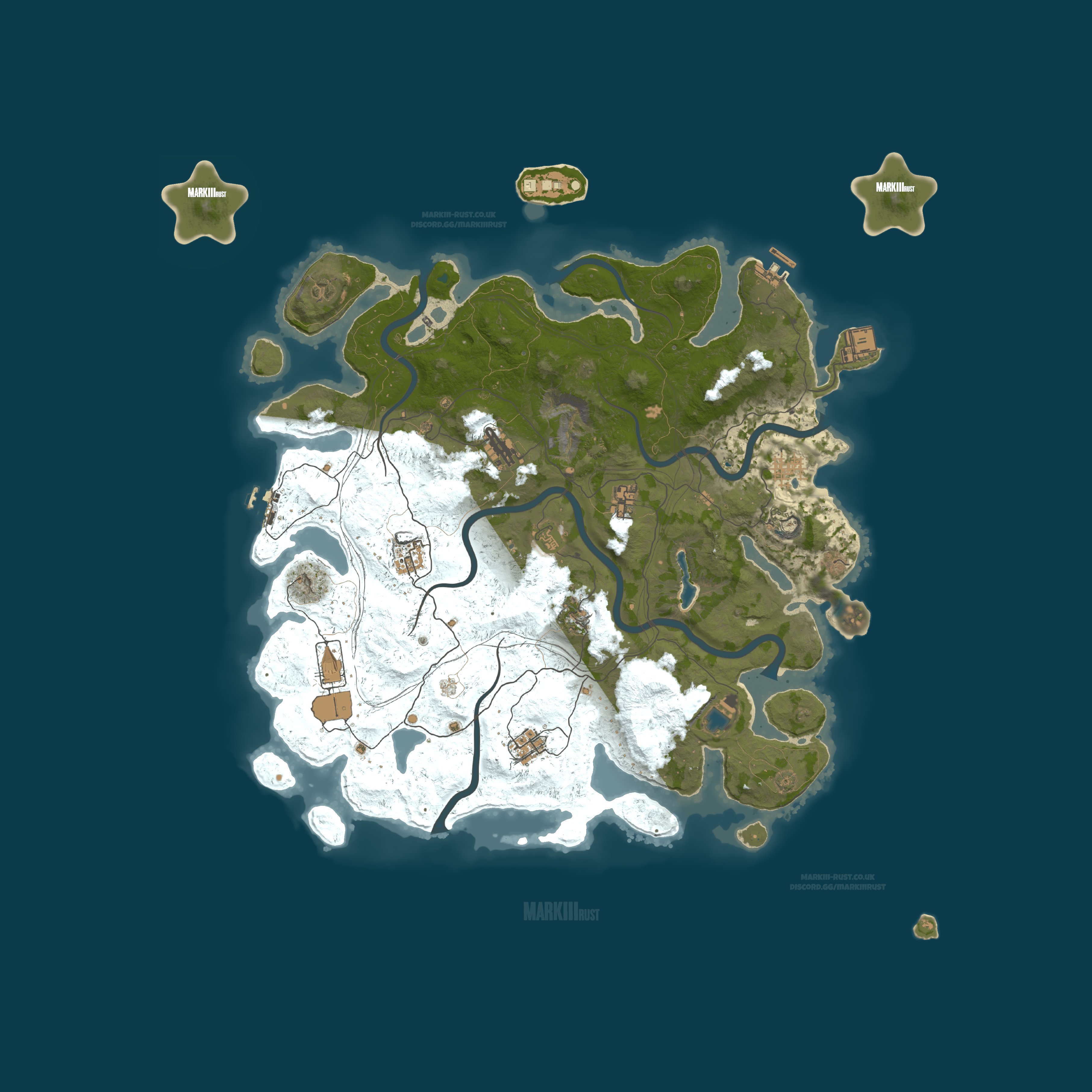 Map for US Markiii-Rust PVE | 900+ Raids | Custom Weapons | Markiii-Pro
