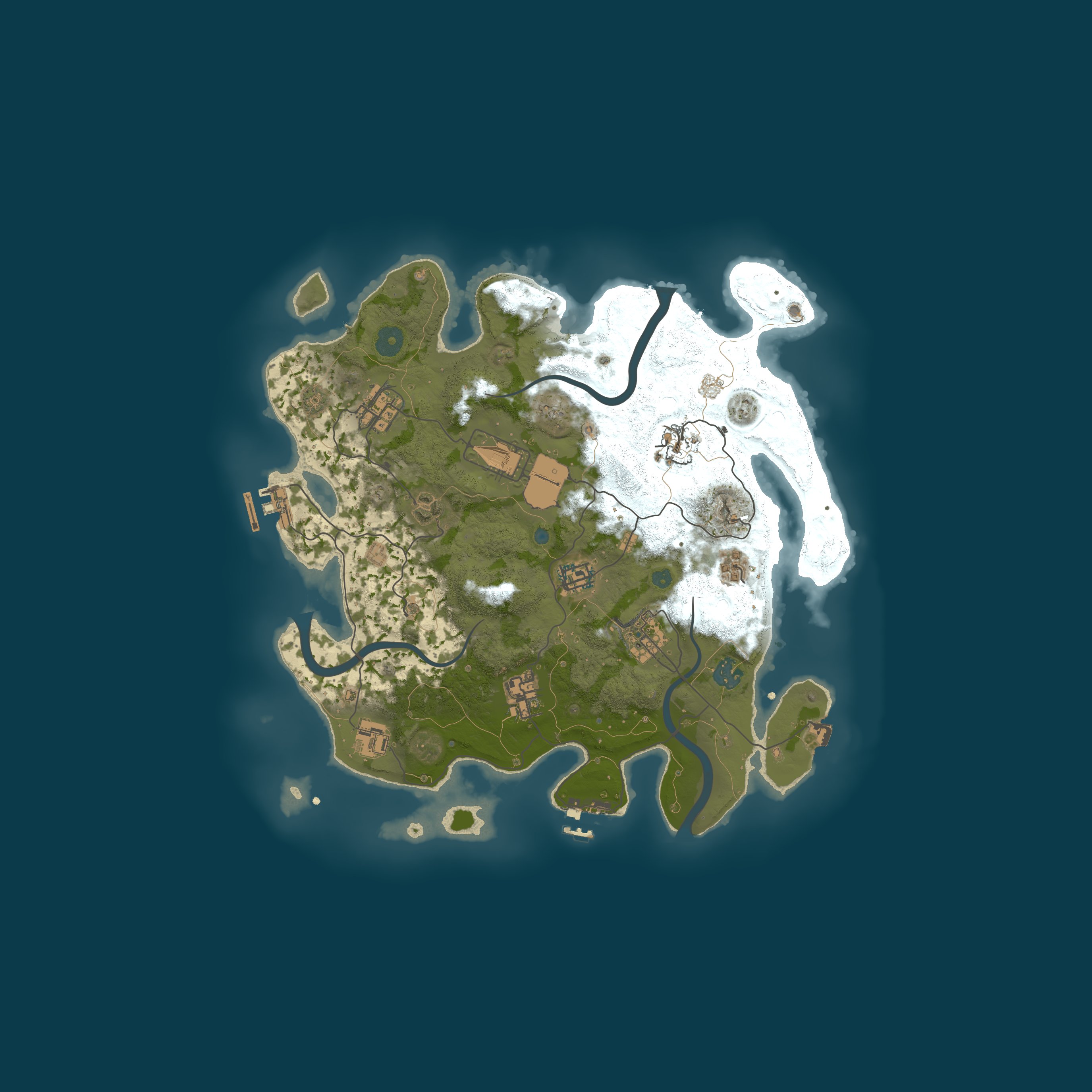 Procedural Map, size 3500, seed 106810190