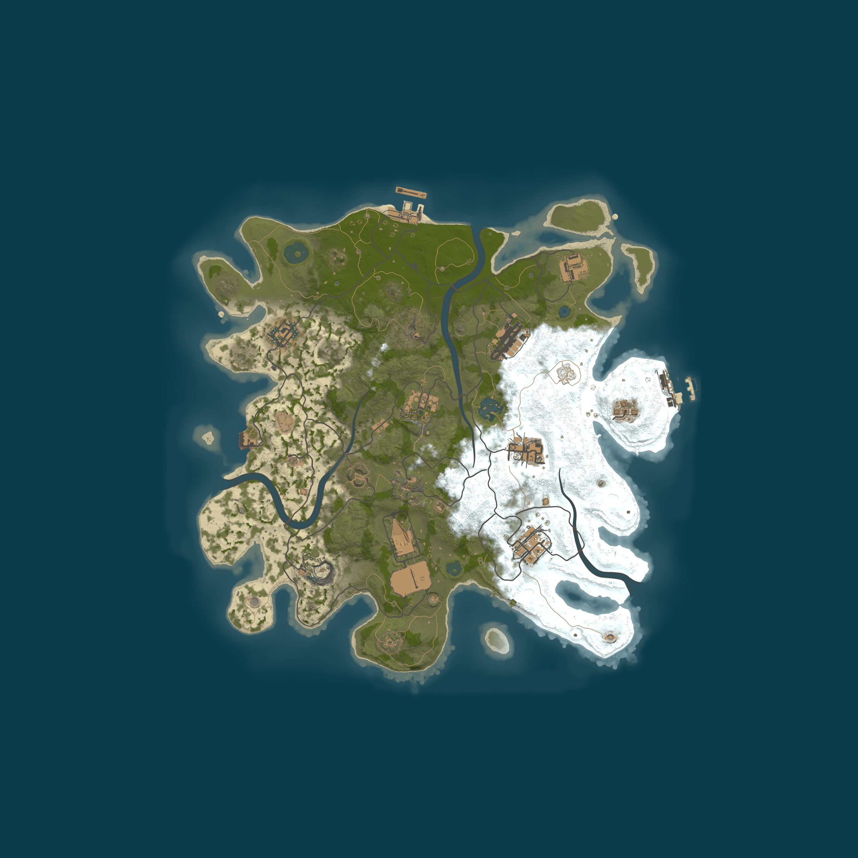 Procedural Map, size 3500, seed 1746909208