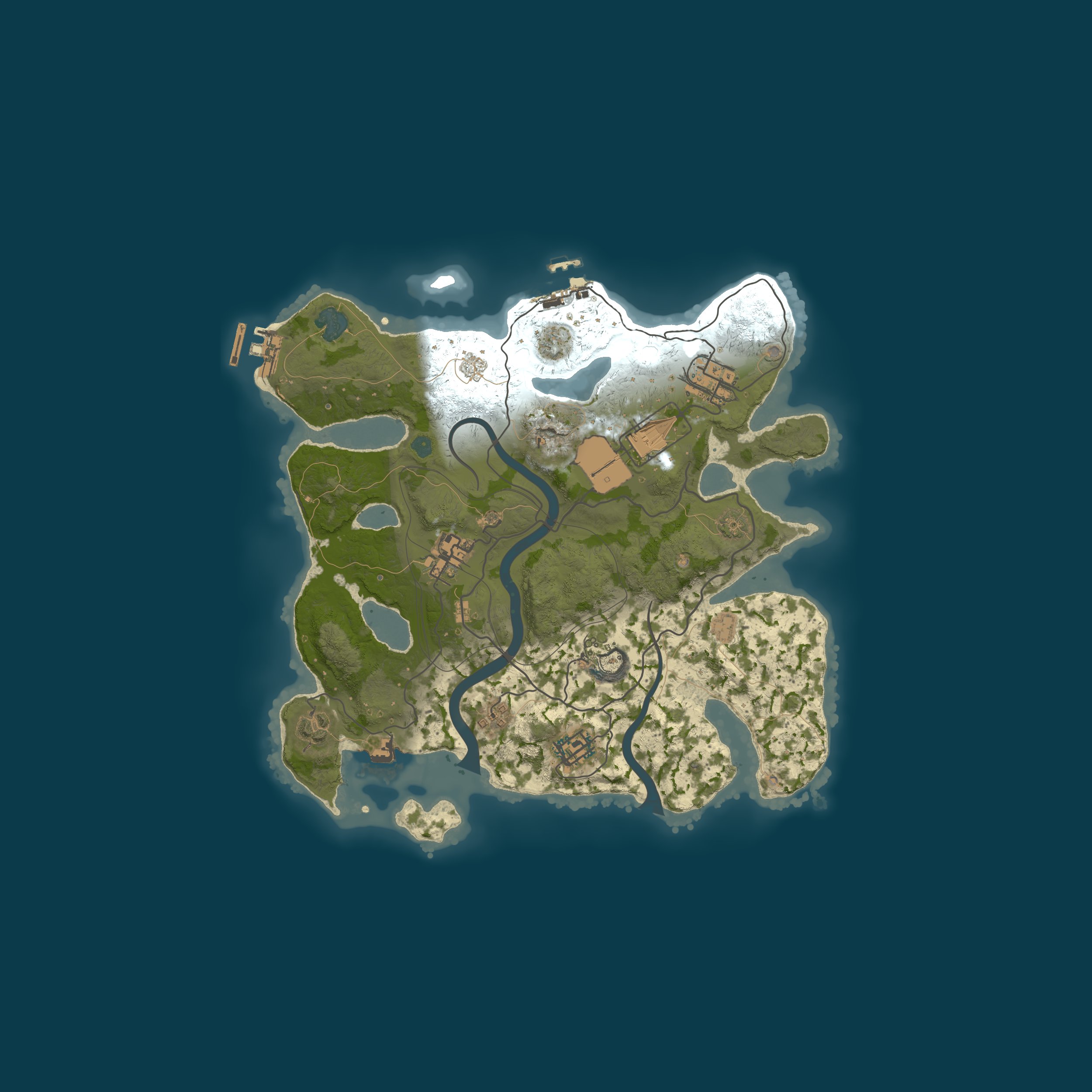 Procedural Map, size 3000, seed 1337