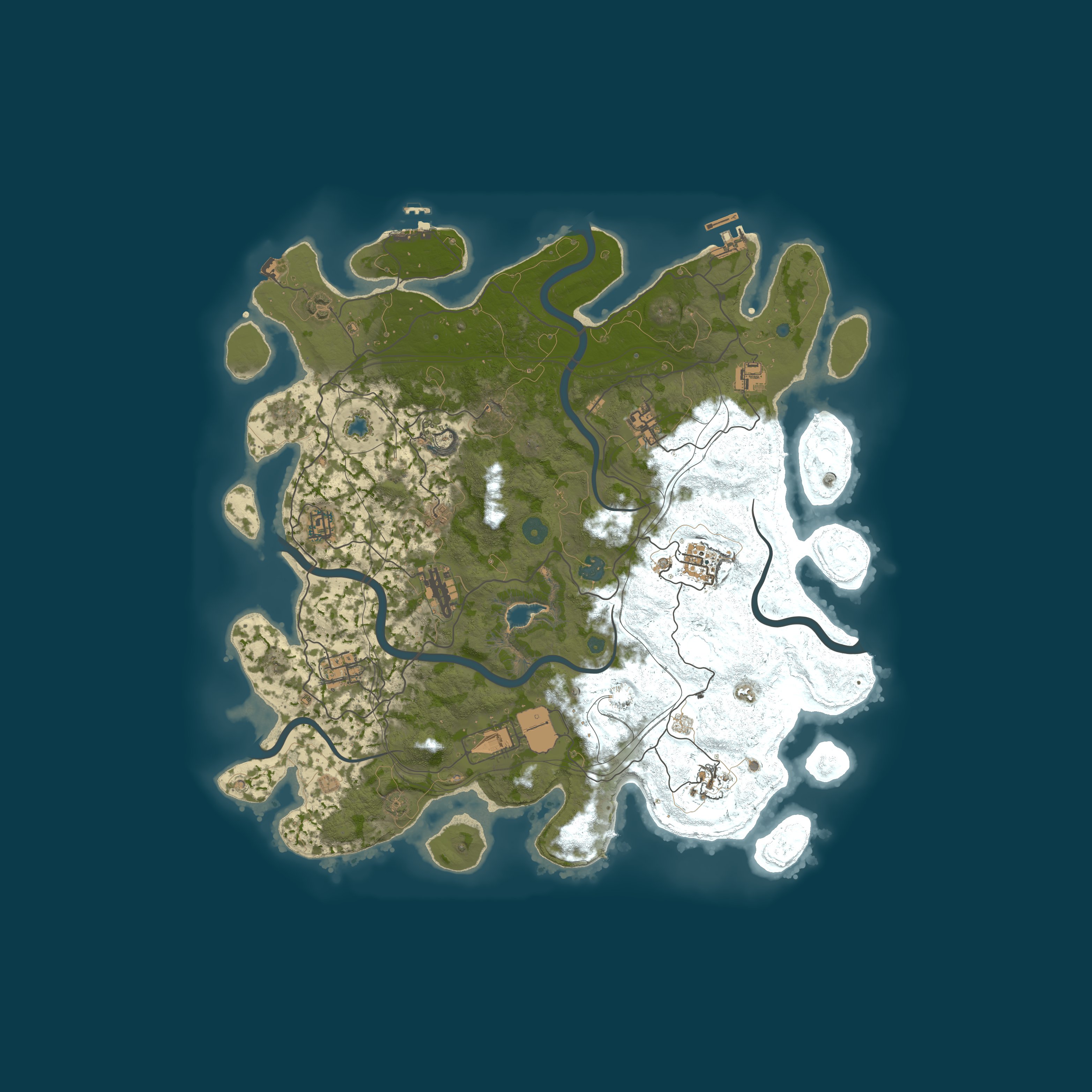 Procedural Map, size 4258, seed 45435345
