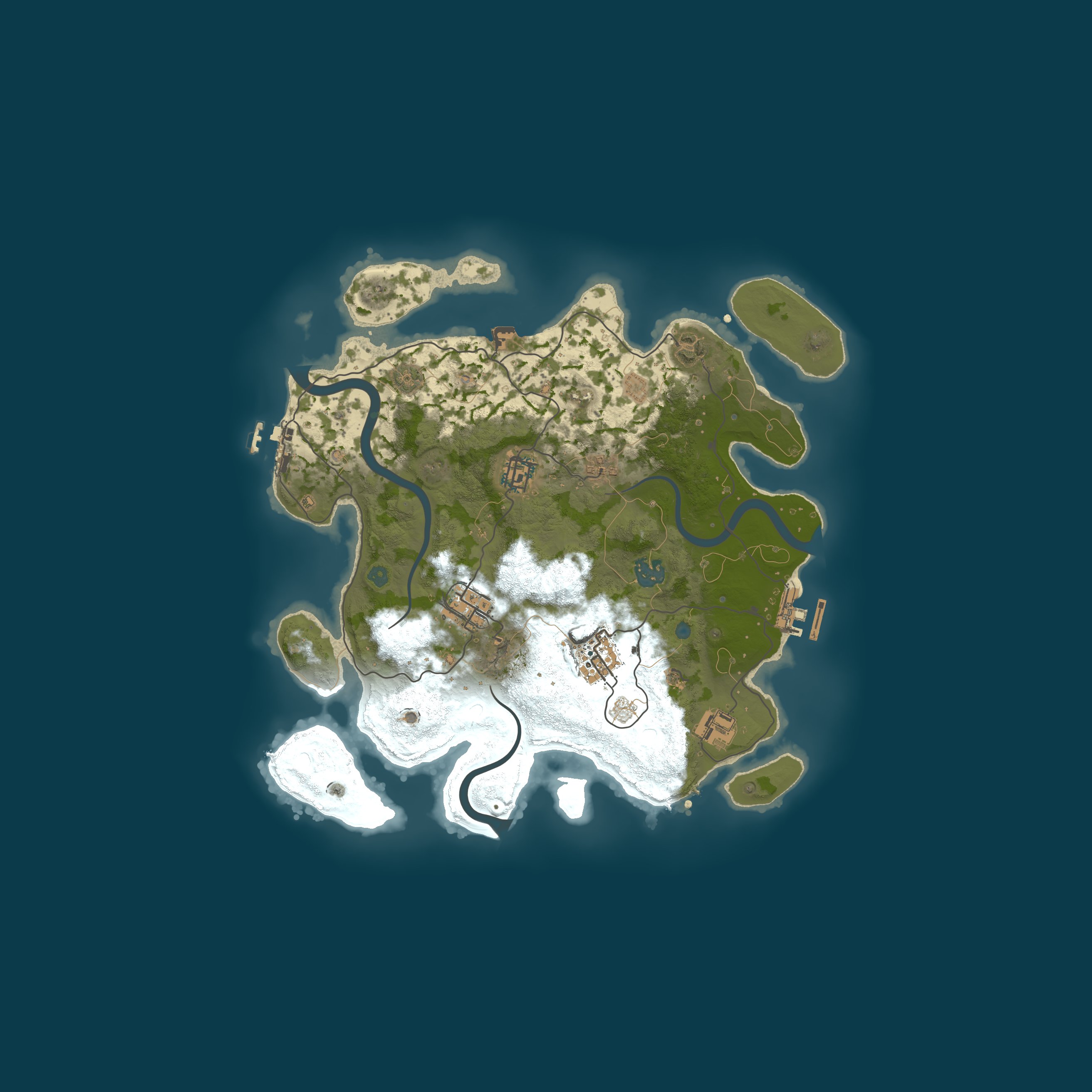 Procedural Map, size 3250, seed 1888650805