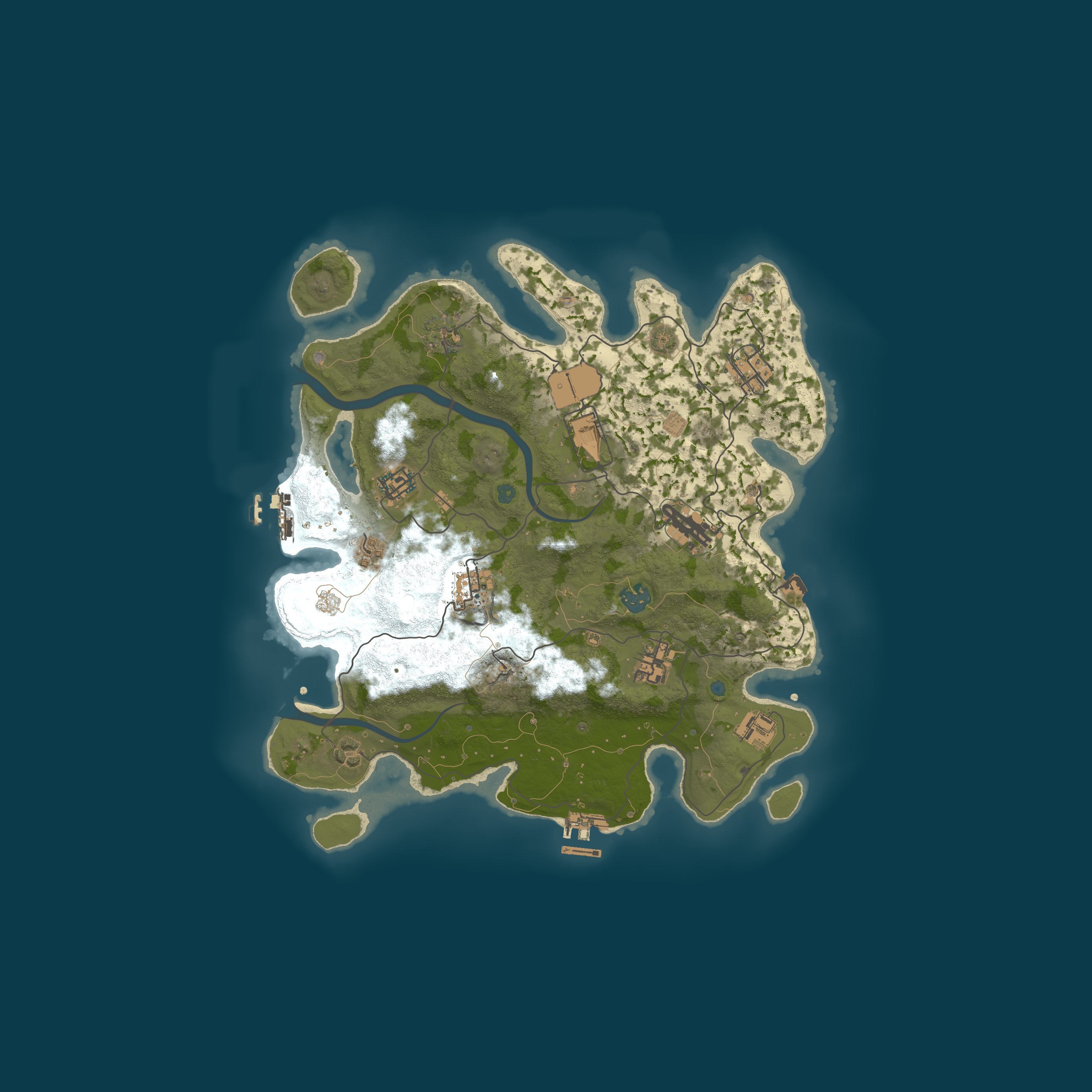 Procedural Map, size 3500, seed 14587