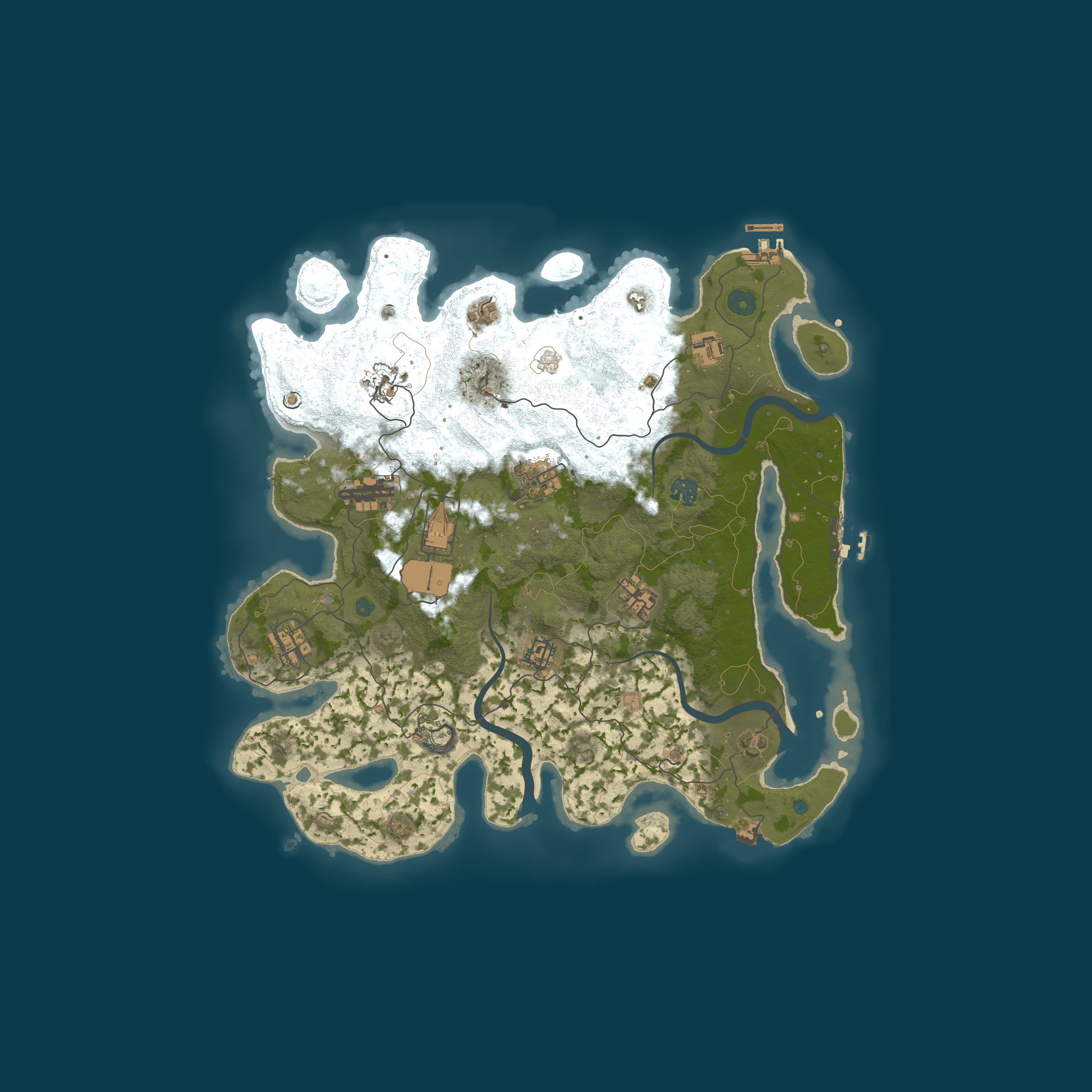 Procedural Map, size 3750, seed 2091453891