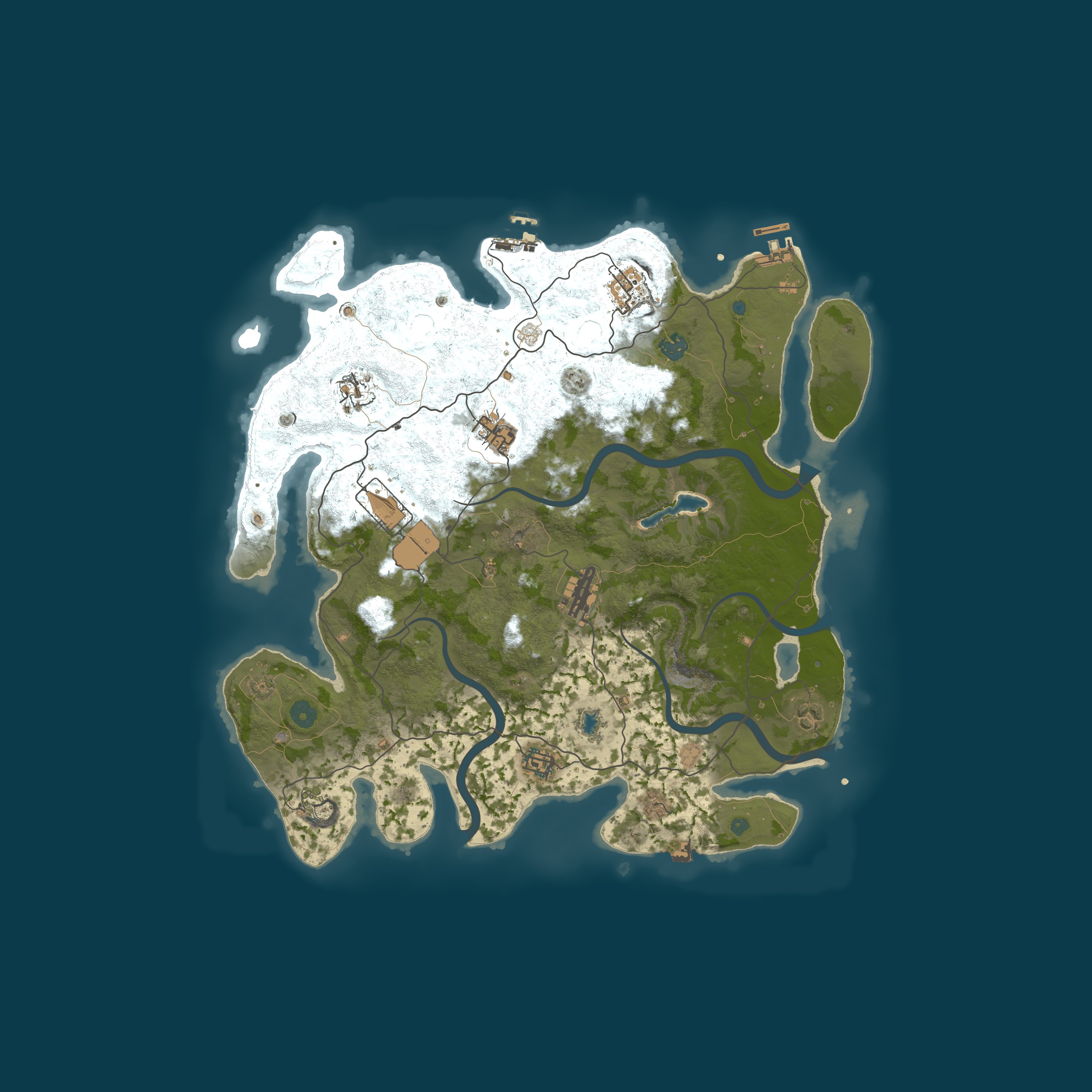 Map for Friendly Rust – Vanilla PvE | No PvP
