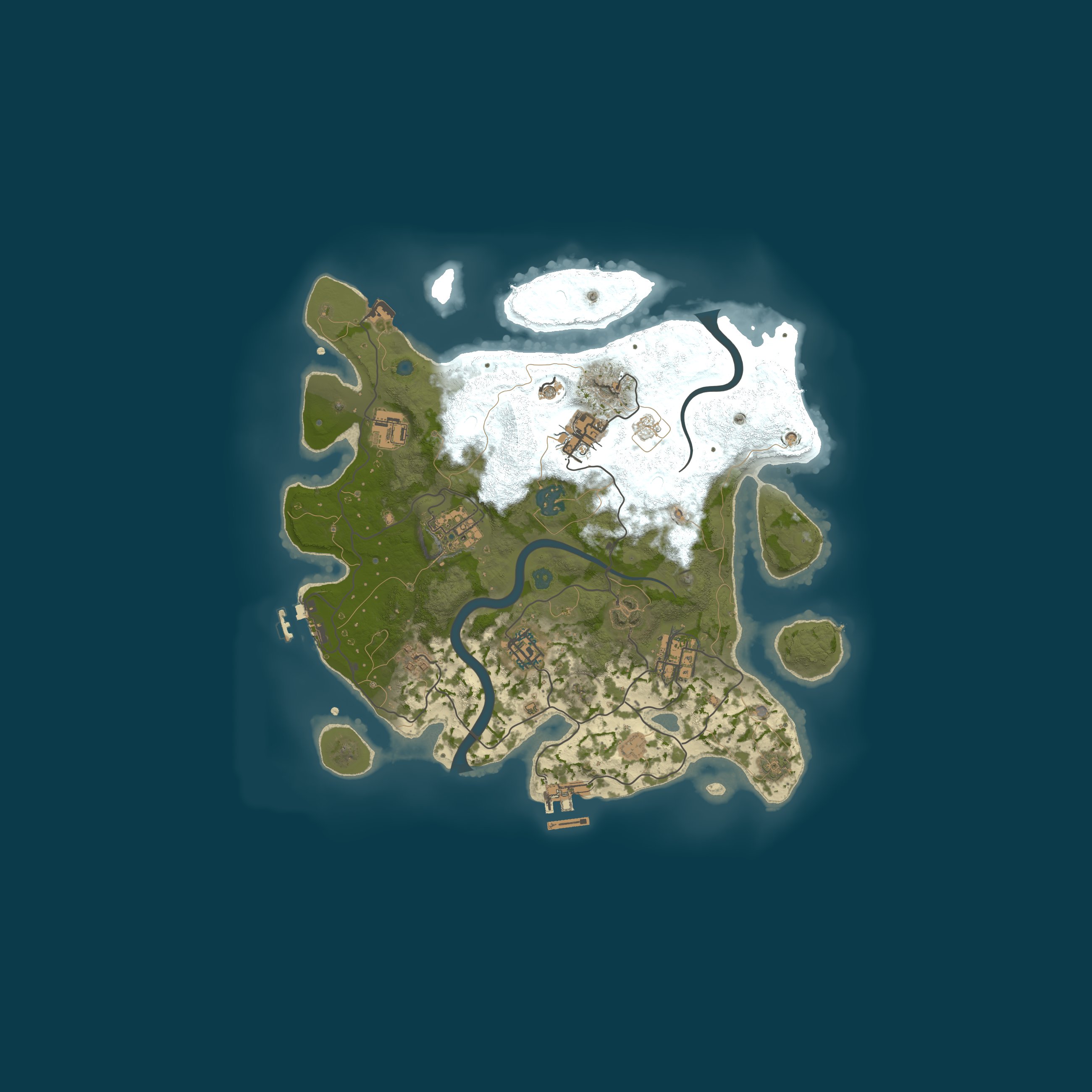 Procedural Map, size 3200, seed 547774