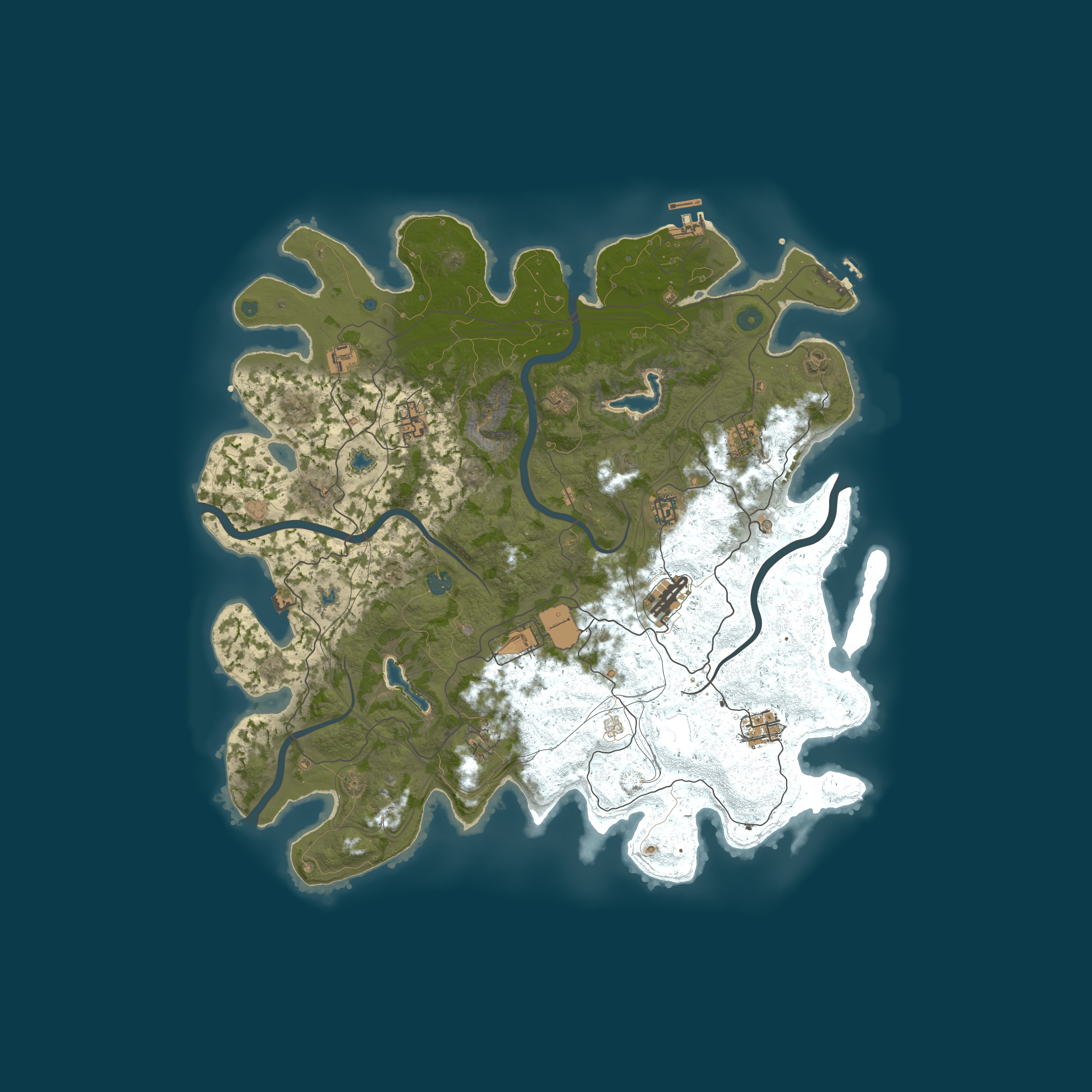 Procedural Map, size 4500, seed 1897390202