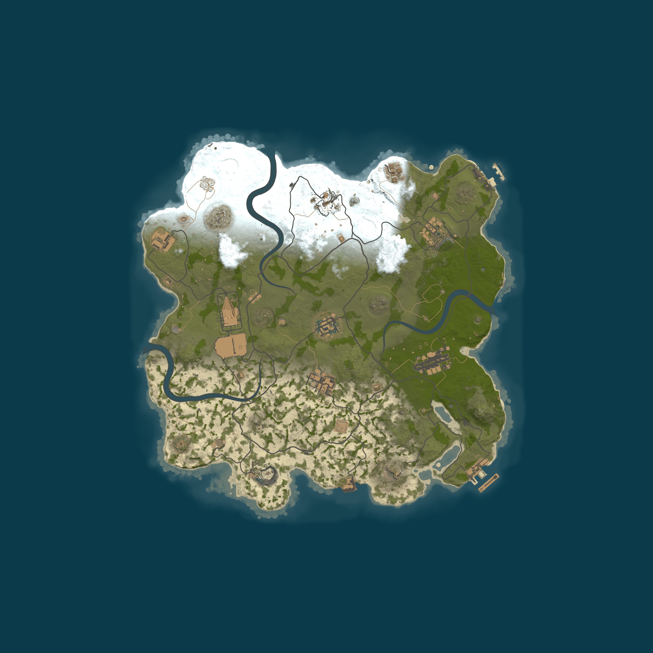 Custom Map, size 3300, seed 1337