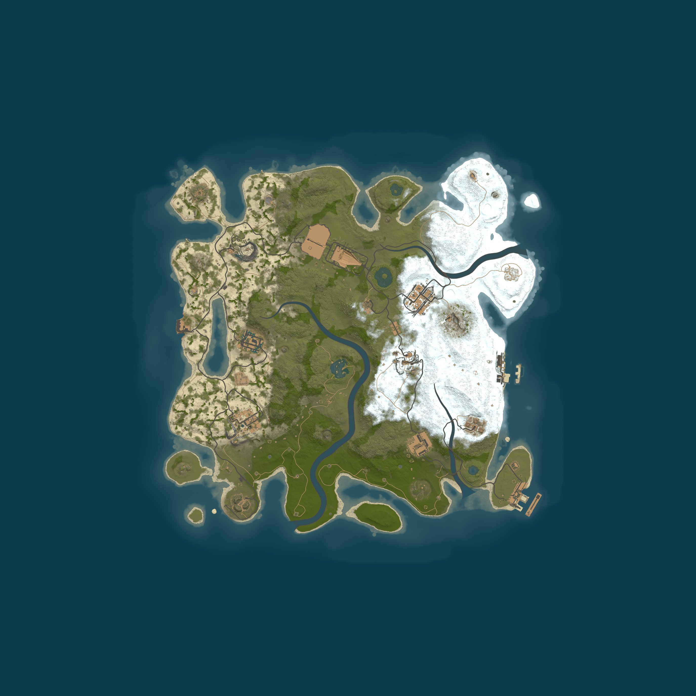 Procedural Map, size 3500, seed 3519