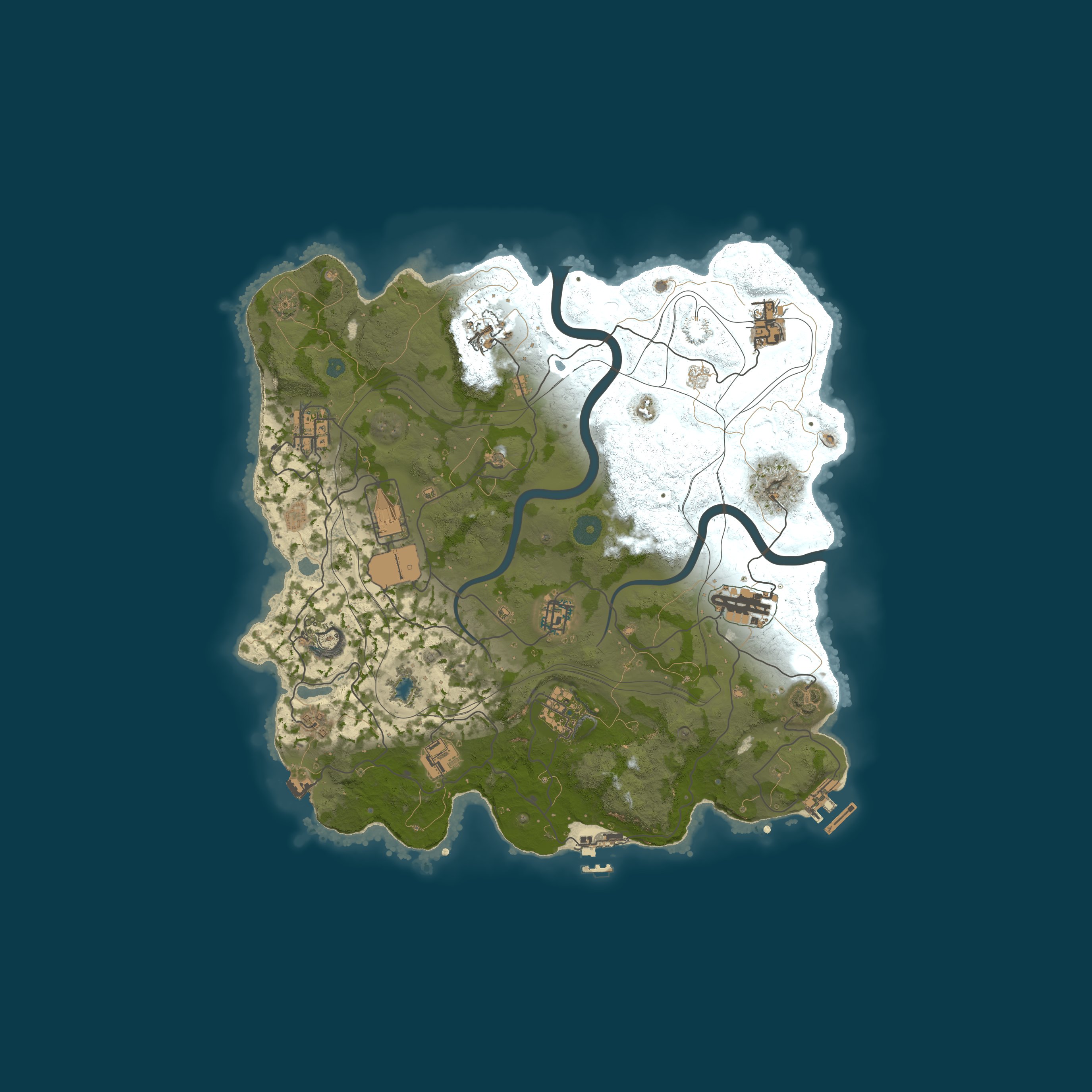 Custom Map, size 3500, seed 1337