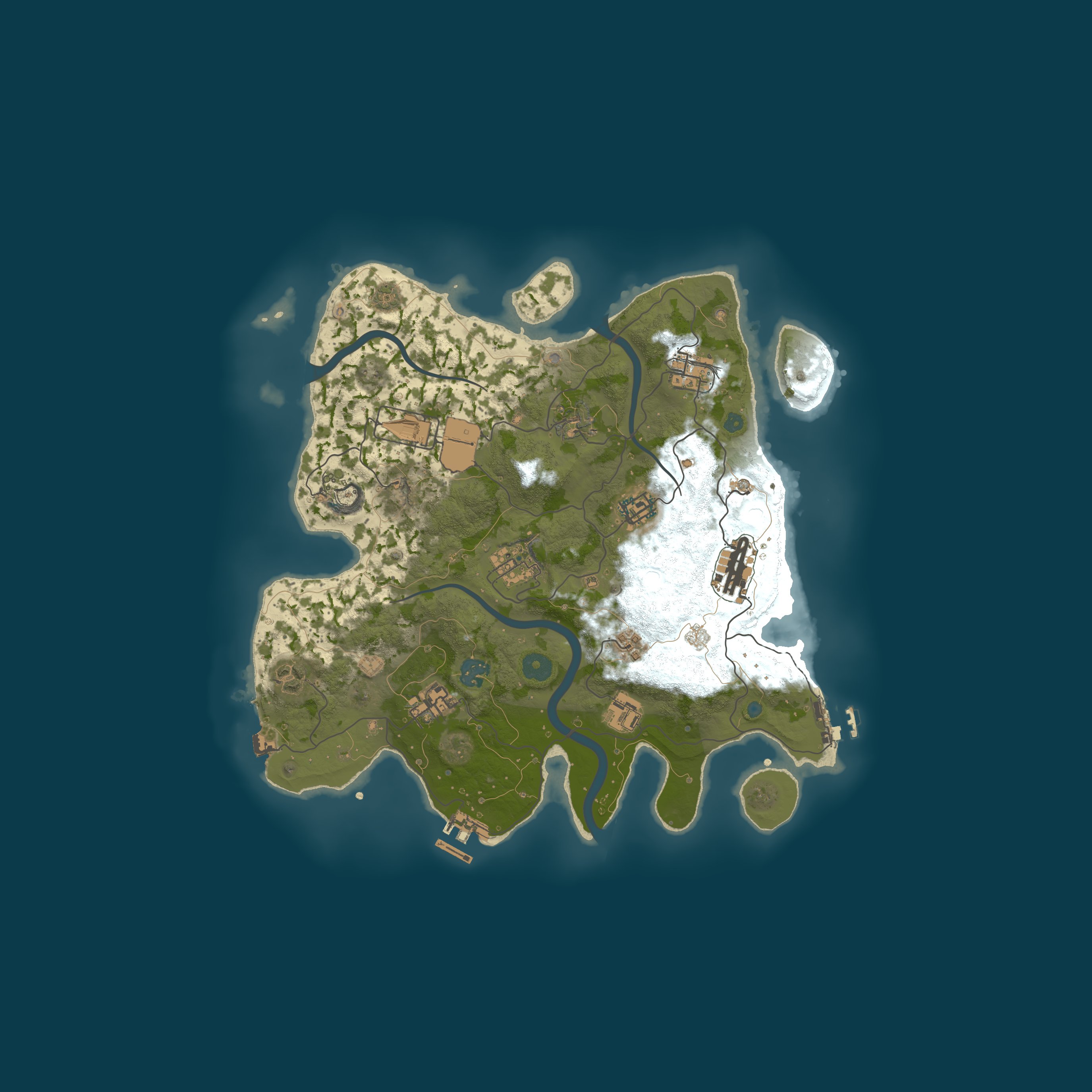Procedural Map, size 3500, seed 2057055029