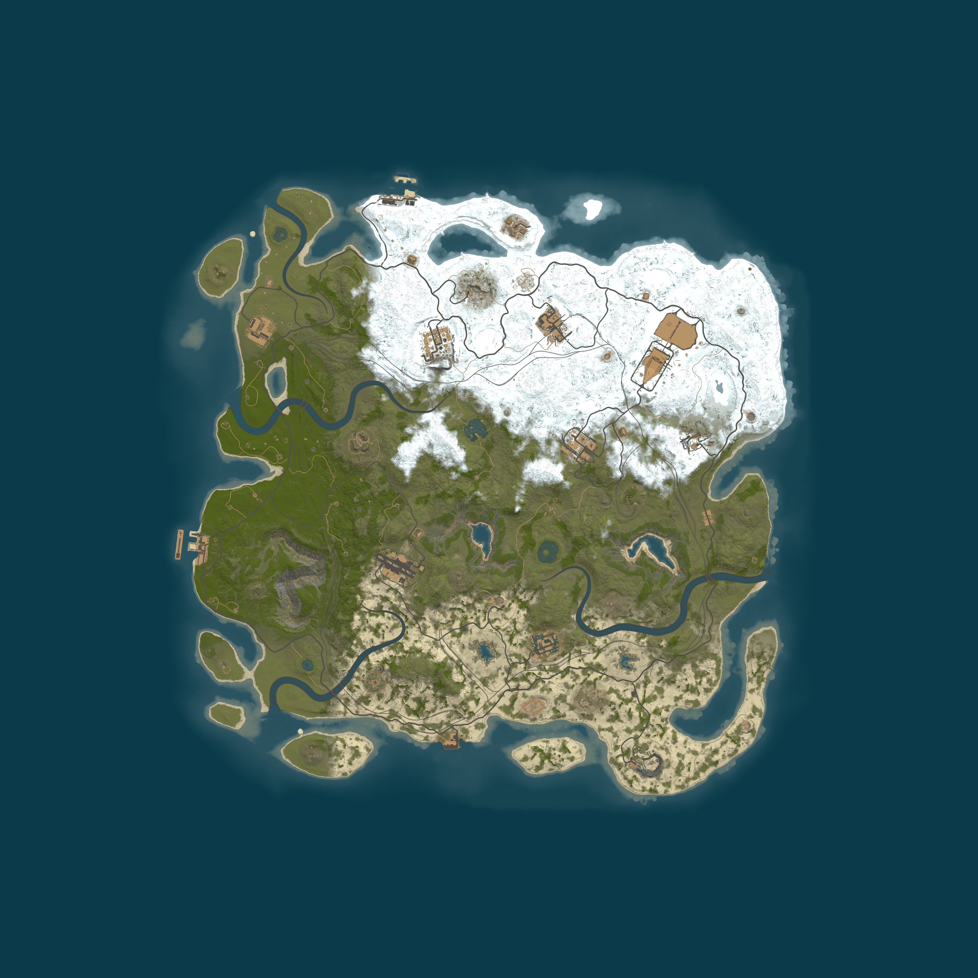 Procedural Map, size 4500, seed 494956