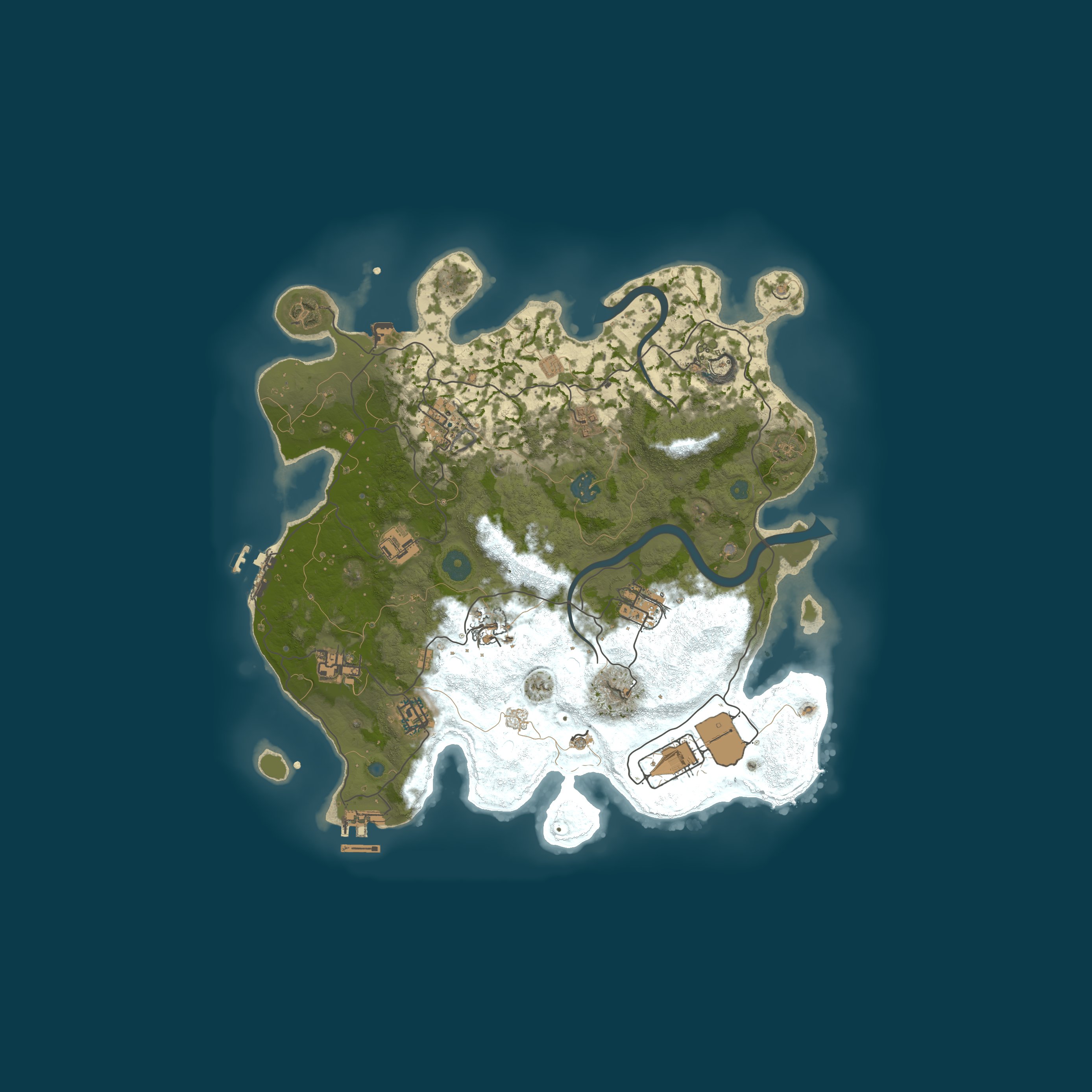 Procedural Map, size 3550, seed 50000
